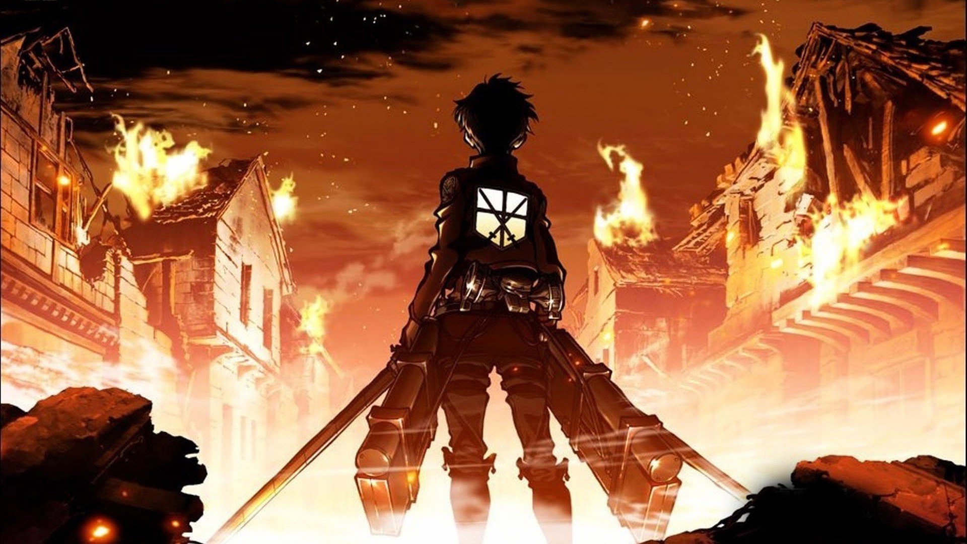 Wallpaper, anime, Shingeki no Kyojin, Eren Jeager, screenshot, 1920x1080 px, computer wallpaper, pc game 1920x1080