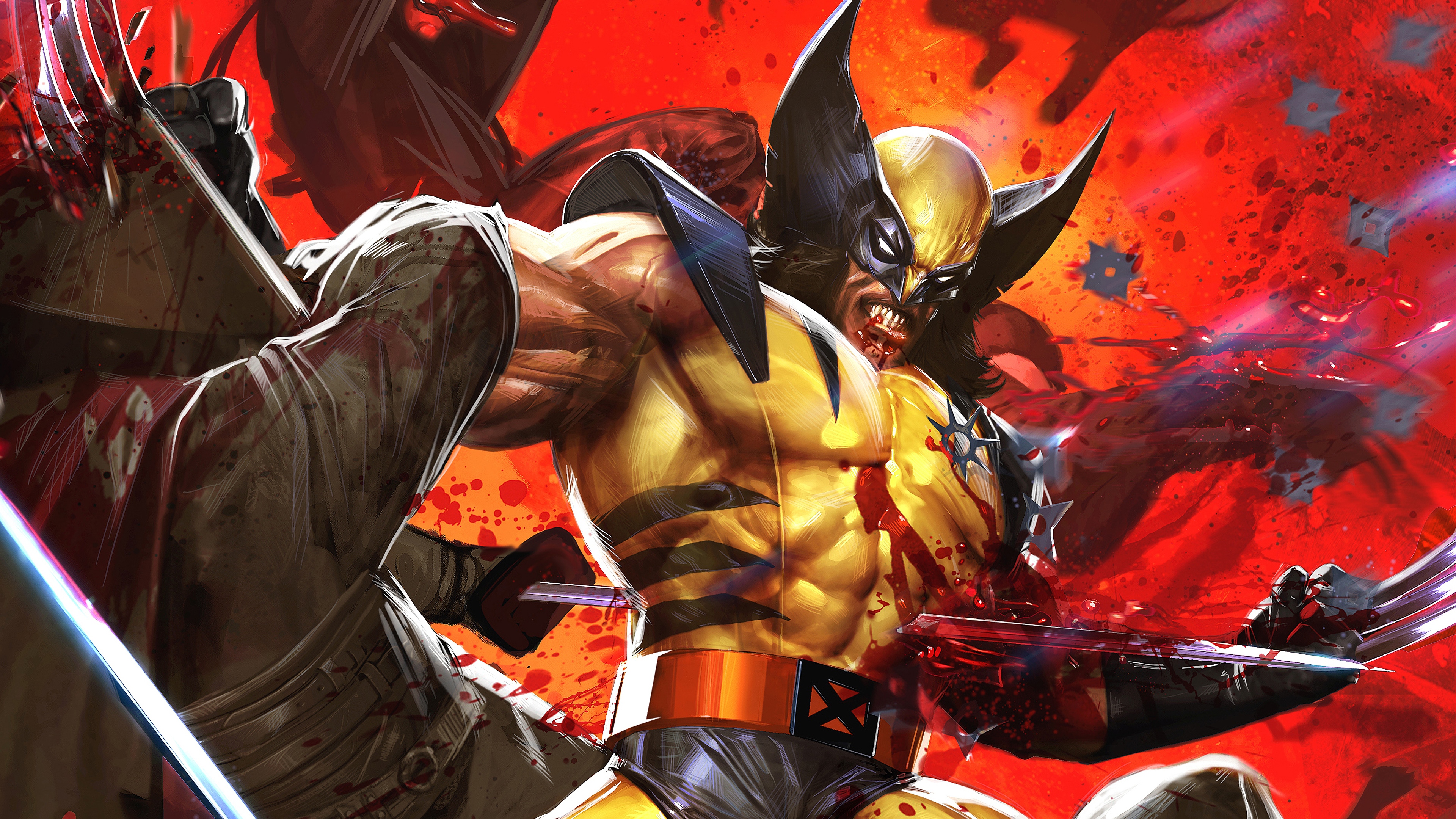 Wolverine Fighting 4K Wallpaper