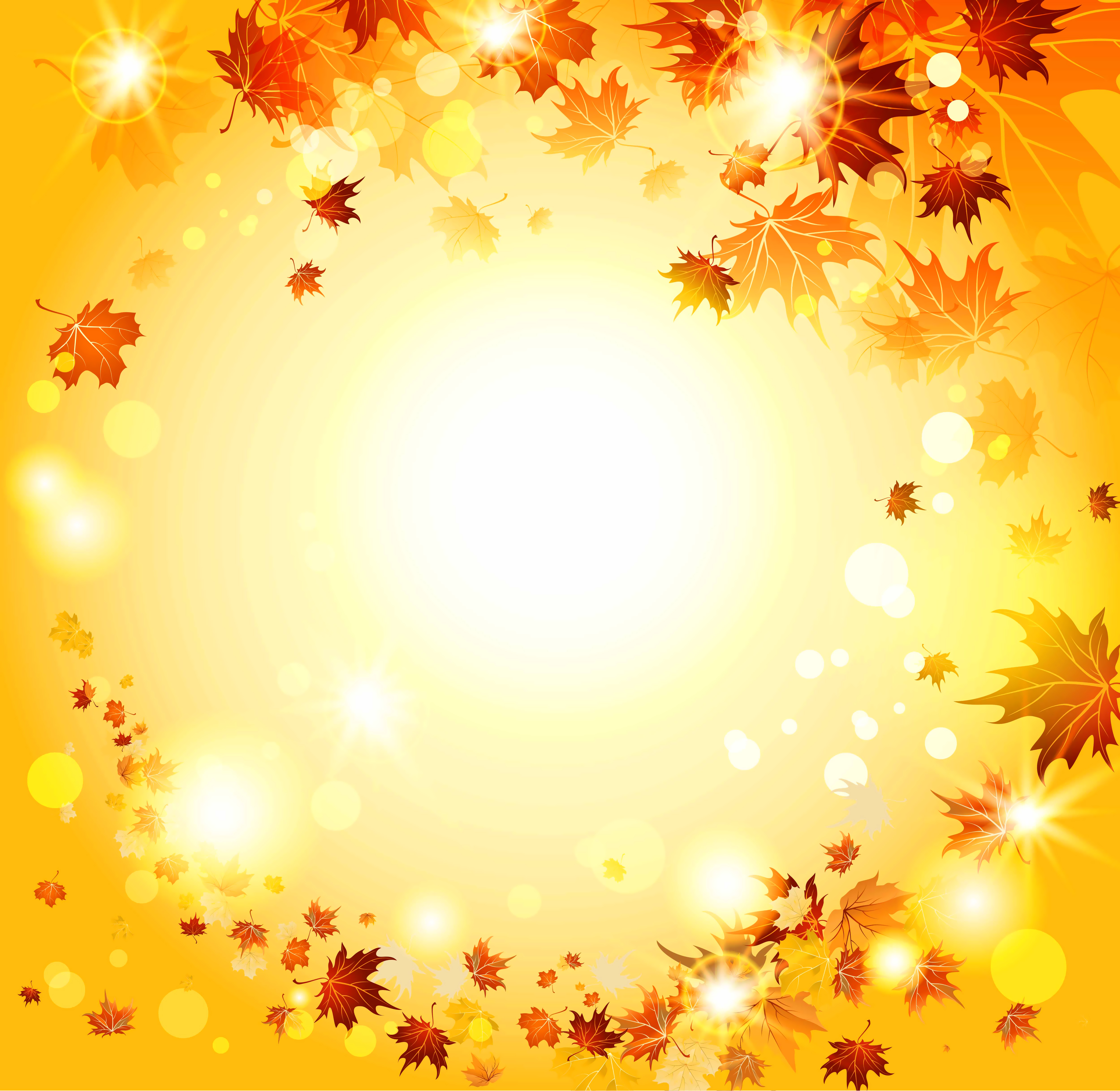 Fall Background with Leaves​-Quality Image and Transparent PNG Free Clipart