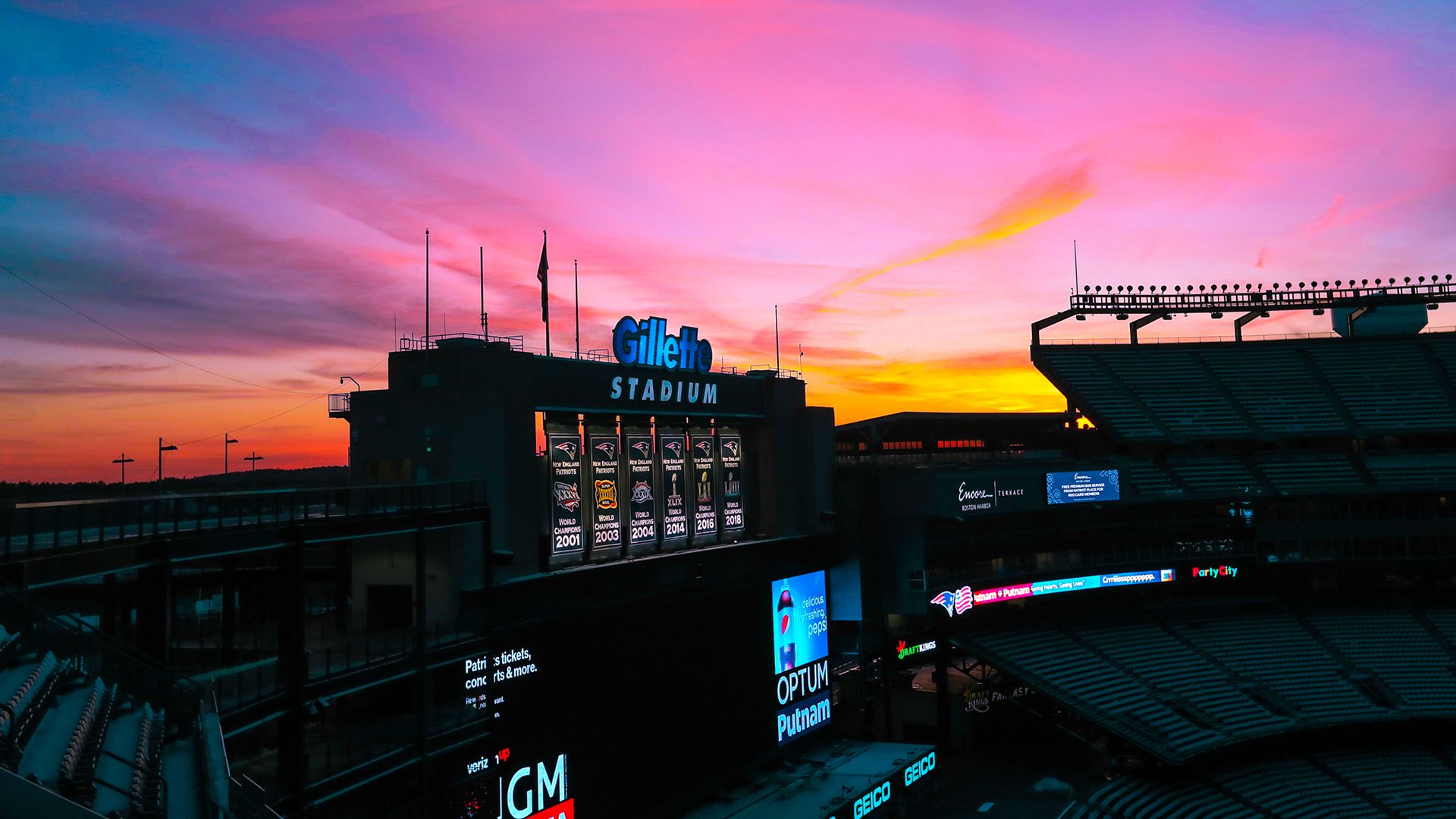 Download Welcome to Gillette Stadium--Home of the New England Patriots  Wallpaper