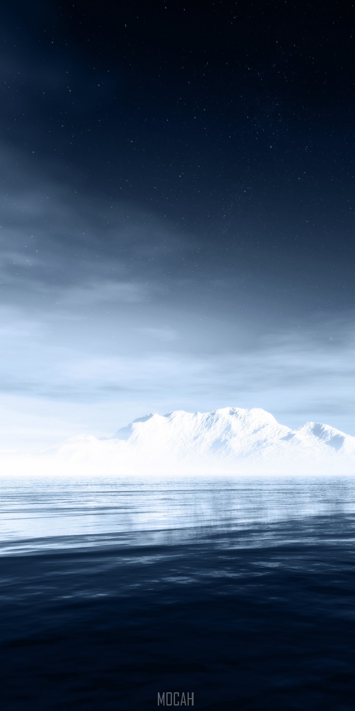 Arctic Ocean, Iceberg, Sea, Ocean, Horizon, Oppo A83 wallpaper HD download, 720x1440. Mocah HD Wallpaper