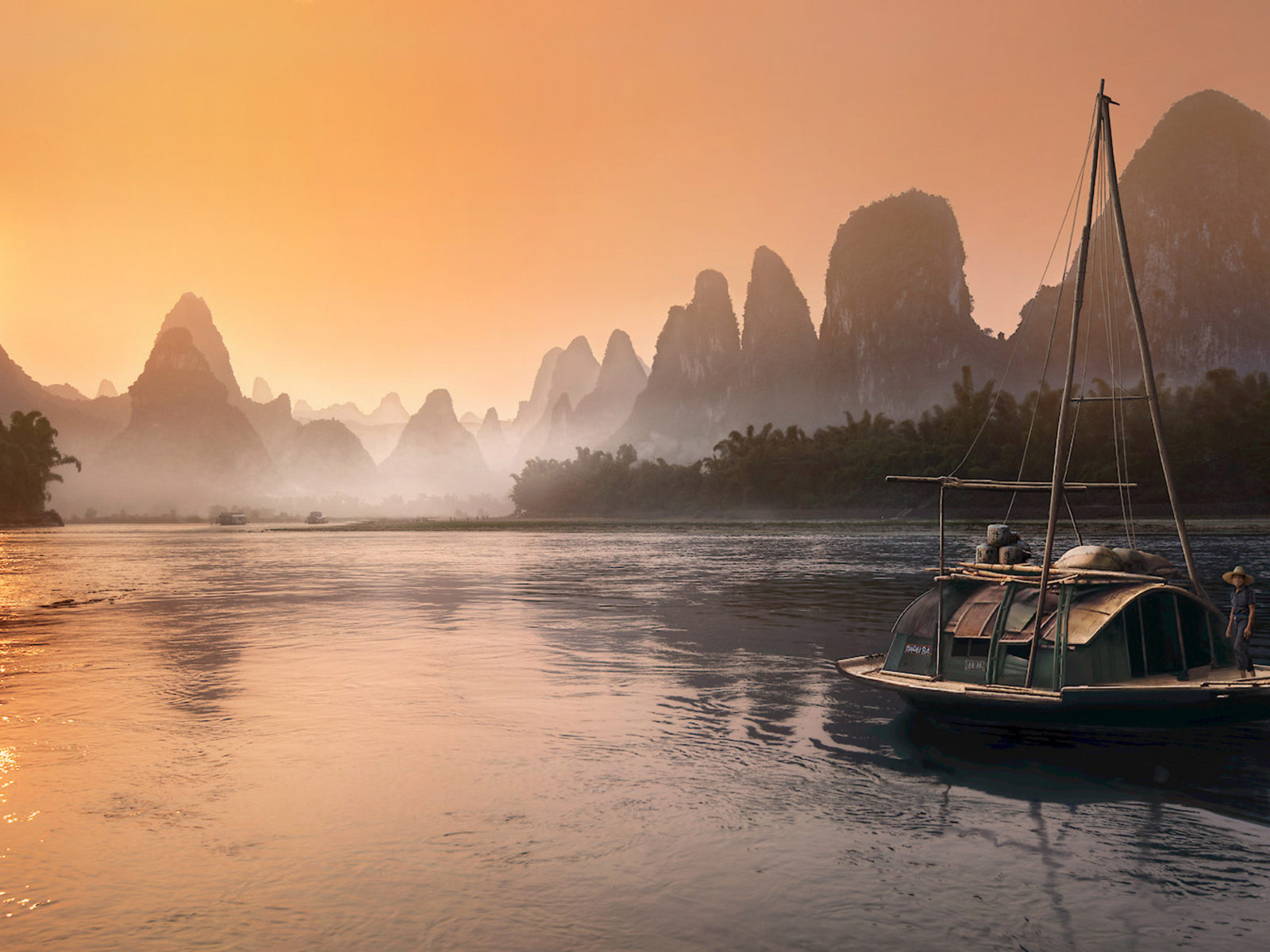 Lijiang River In The South Of The Village Xingping Near The Guilin In China Desktop HD Wallpaper For Pc Tablet And Mobile 3840x2160, Wallpaper13.com