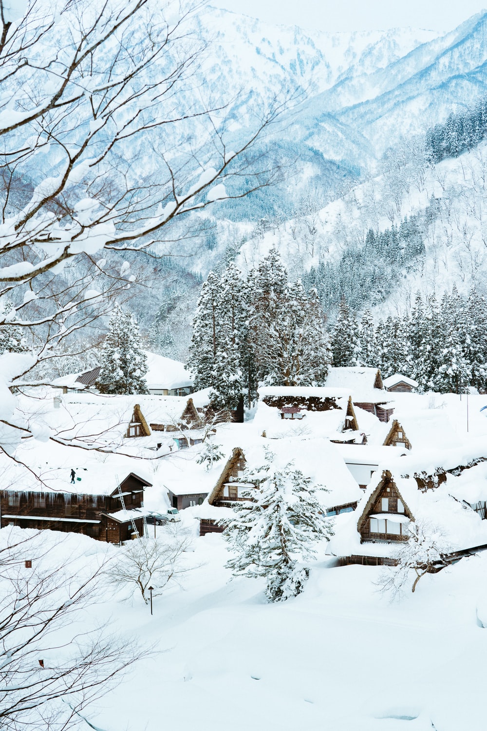 Winter Village Picture. Download Free Image