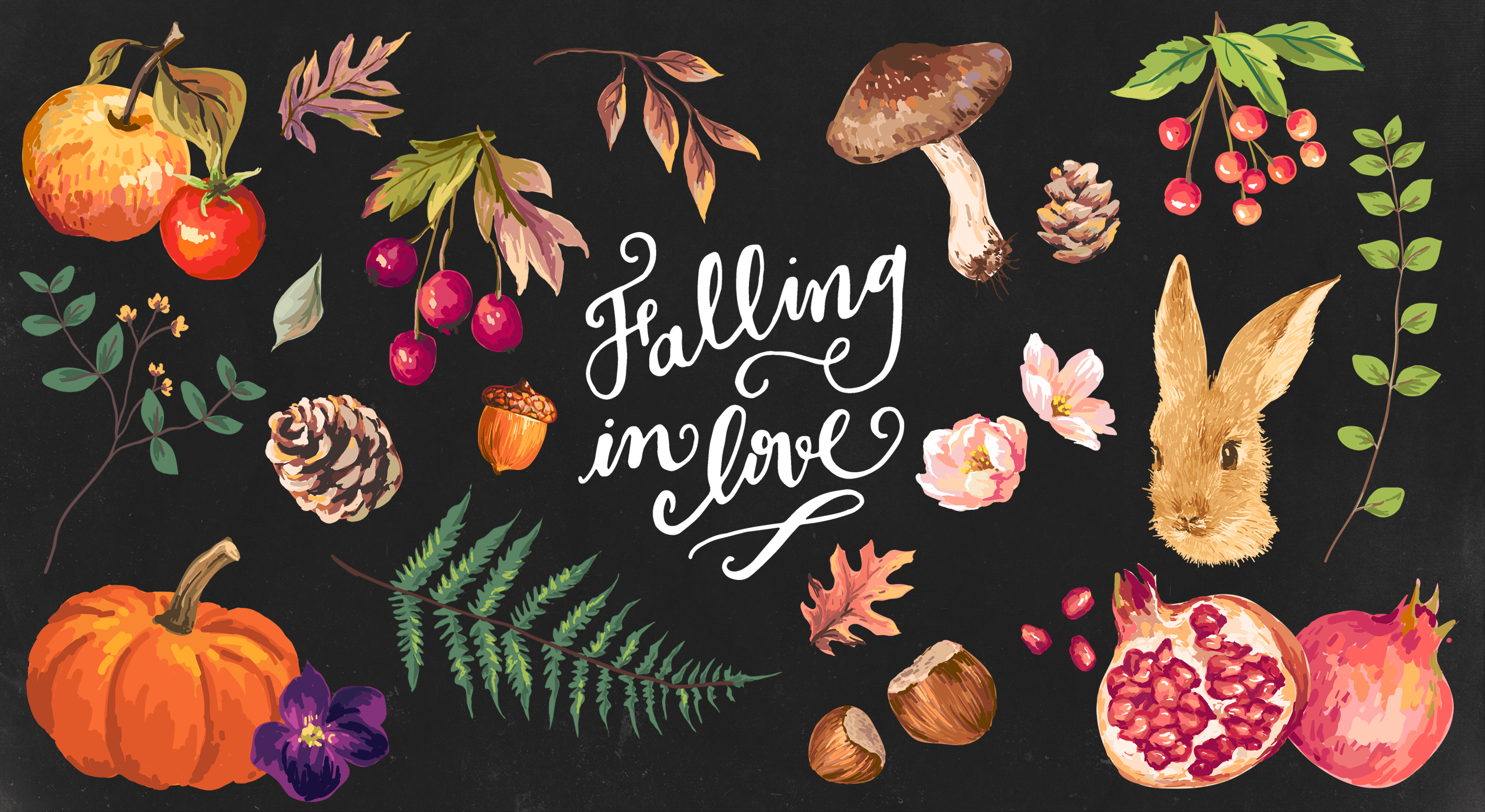 Wallpaper Autumn Collage 2560×1400