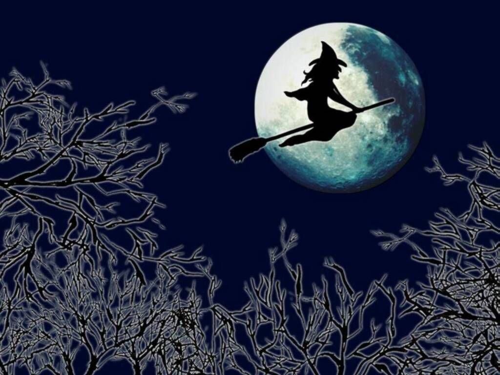Halloween Witch Background For PowerPoint PPT