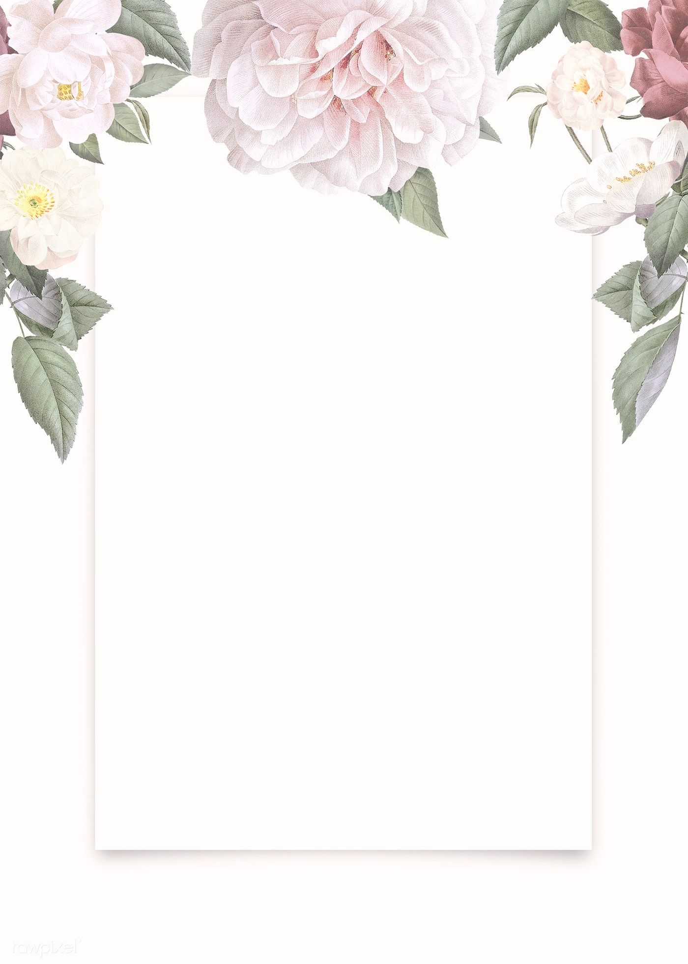 Download premium illustration of Elegant floral frame design illustration. Flower background wallpaper, Frame design, Flower frame