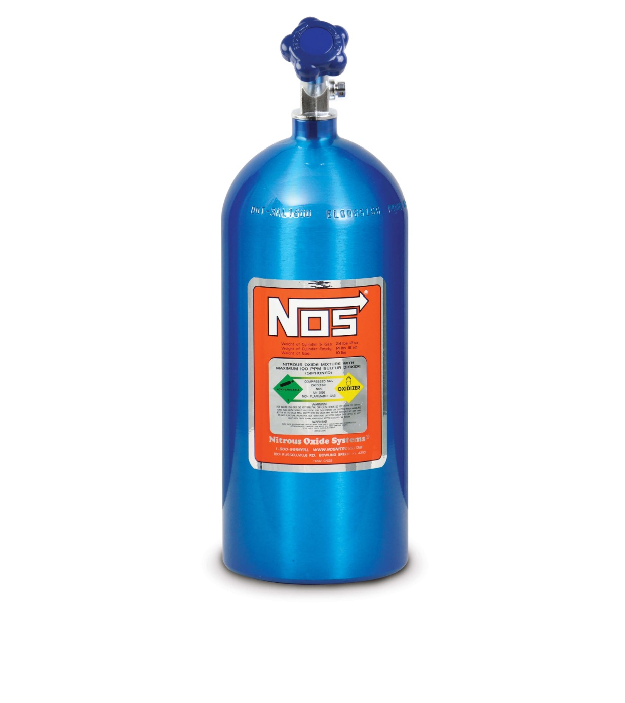 10lb NOS HiFlo Nitrous Bottle. Nitrous bottle, Nitrous, Nitrous oxide