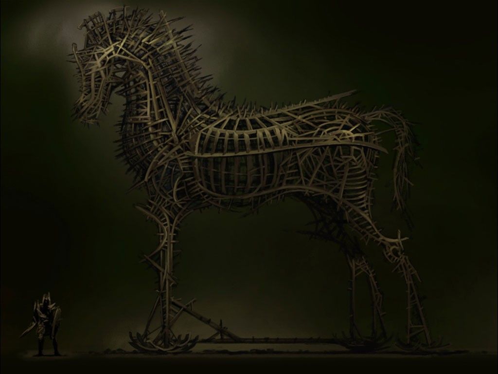 Перевод песни trojan horse sebastian. Trojan Horse Sebastian Paul. Троянский конь. Троянский конь арт. Необычные существа лошадки арт для рабочего стола.