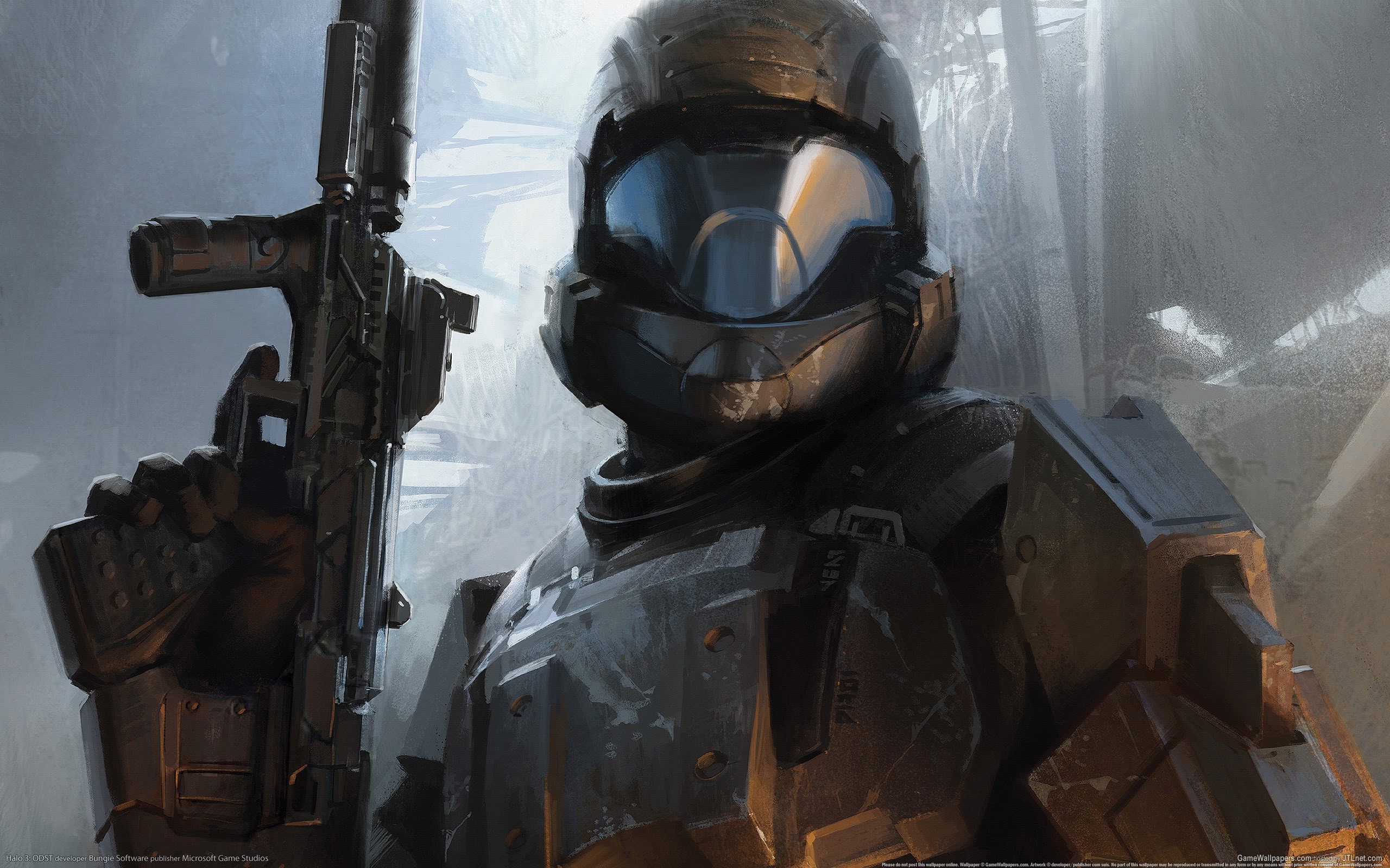 Wallpaper, video games, soldier, Halo 3 ODST, screenshot, armour, mecha, pc game, mercenary, firearm 2560x1600
