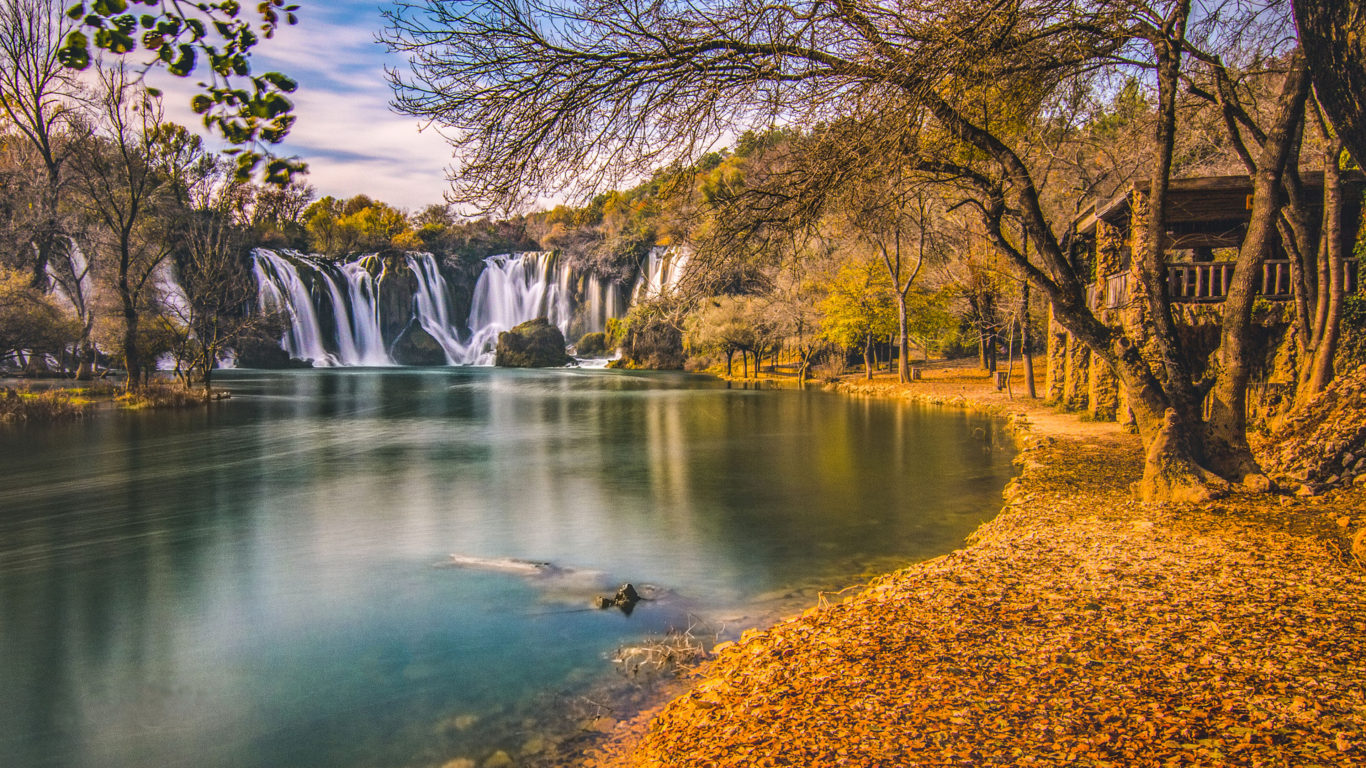 Kravice Waterfall In Bosnia Herzegovina Autumn Landscape Photography HD Wallpaper For Tablets Free Download Best HD Desktop Wallpaper 3840x2400, Wallpaper13.com