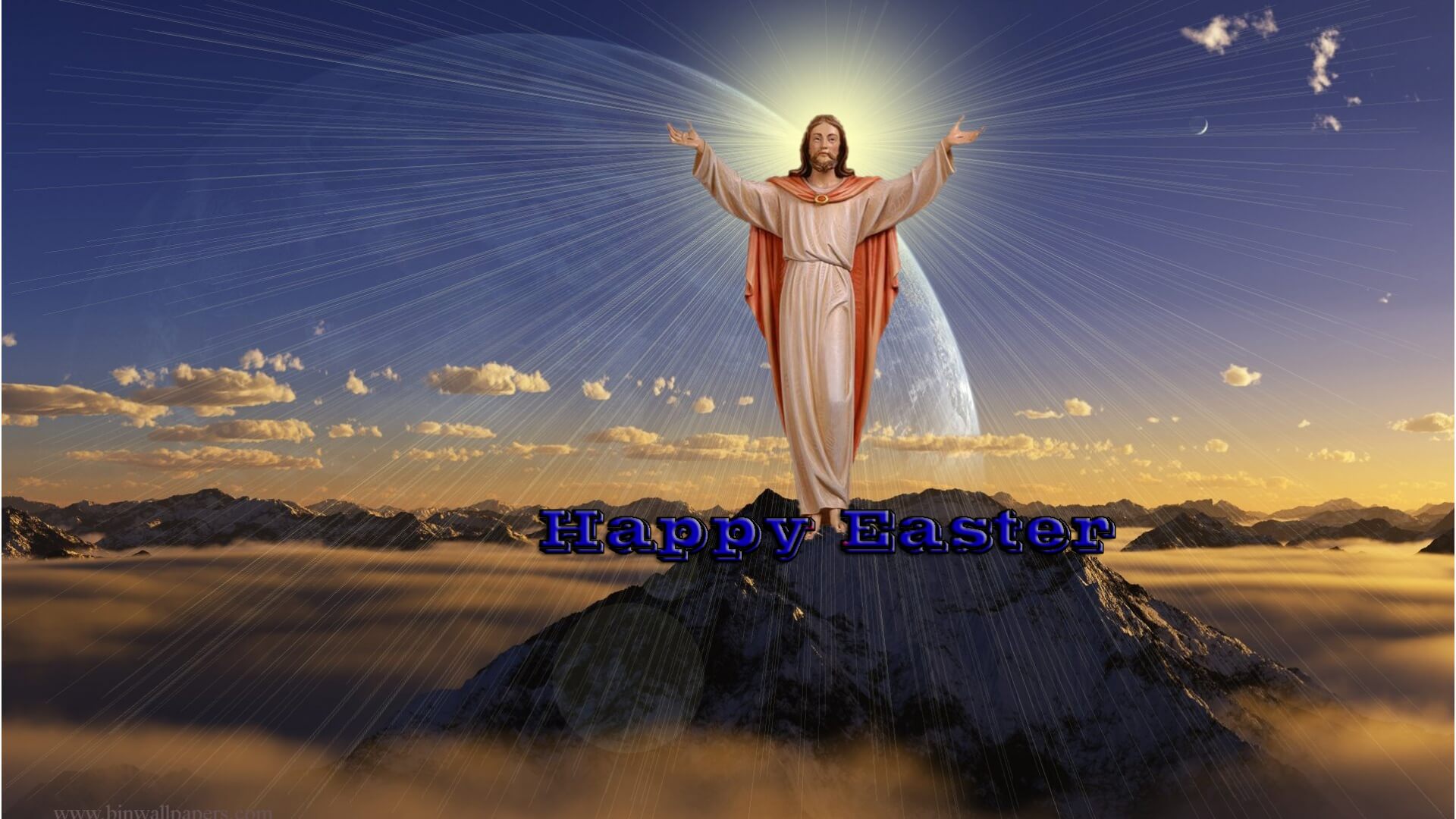 Religious Easter Wallpaper with Jesus Christ