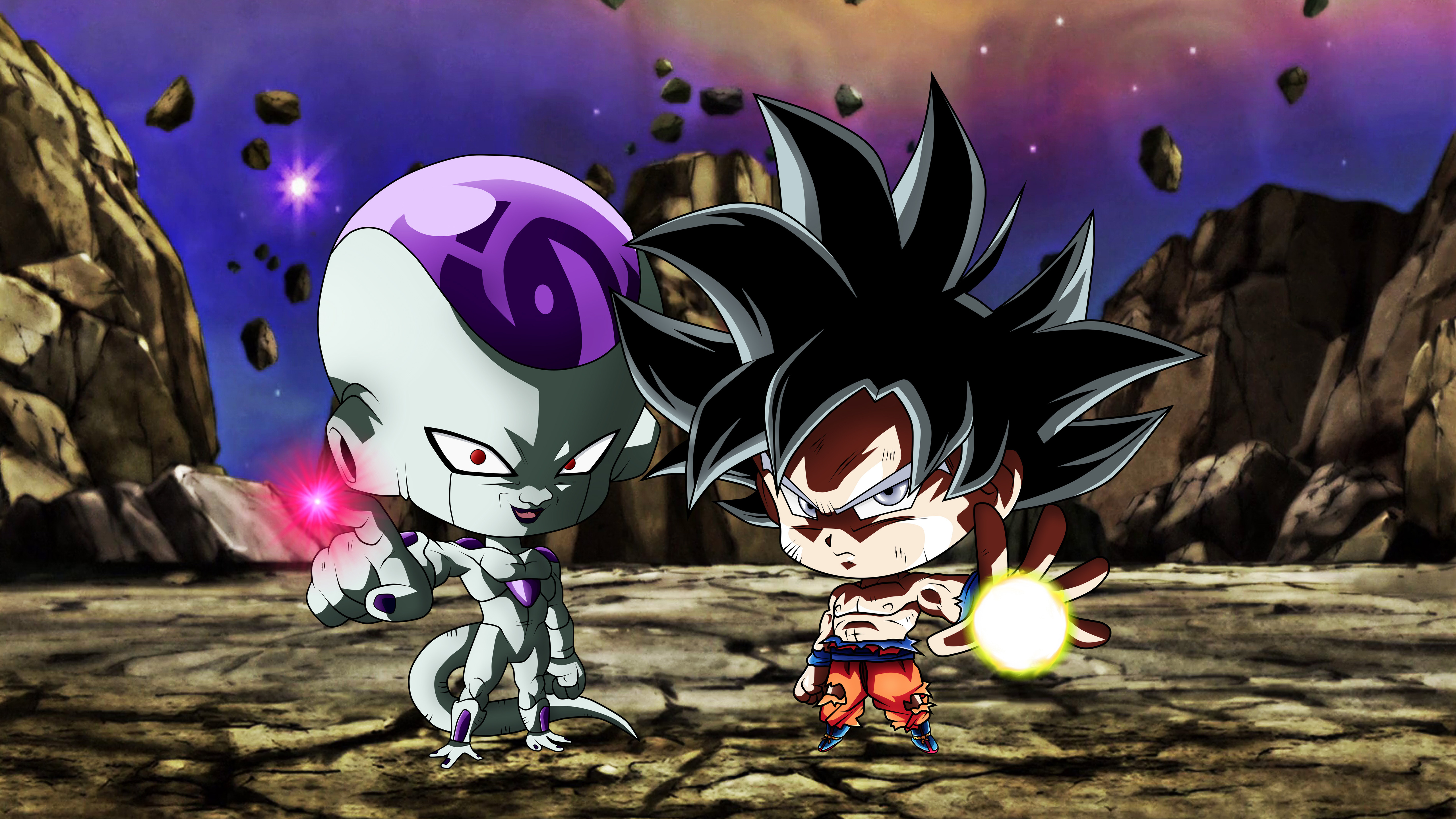 Chibi Frieza Goku Ultra Instinct Dragon Ball 5k HD 4k Wallpaper, Image, Background, Photo and Picture