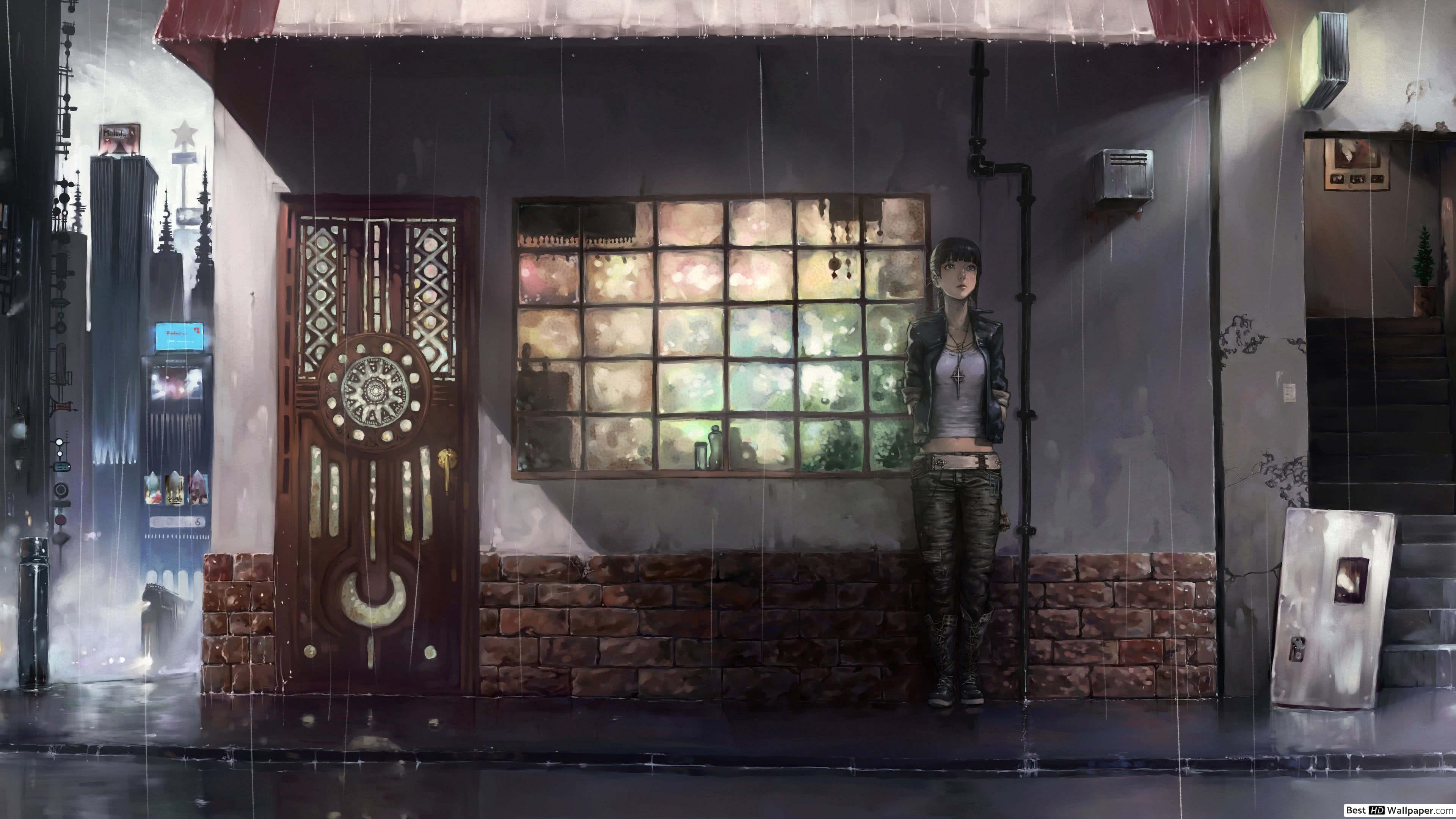 Tokyo Ghoul Outside Coffee Shop HD wallpaper download