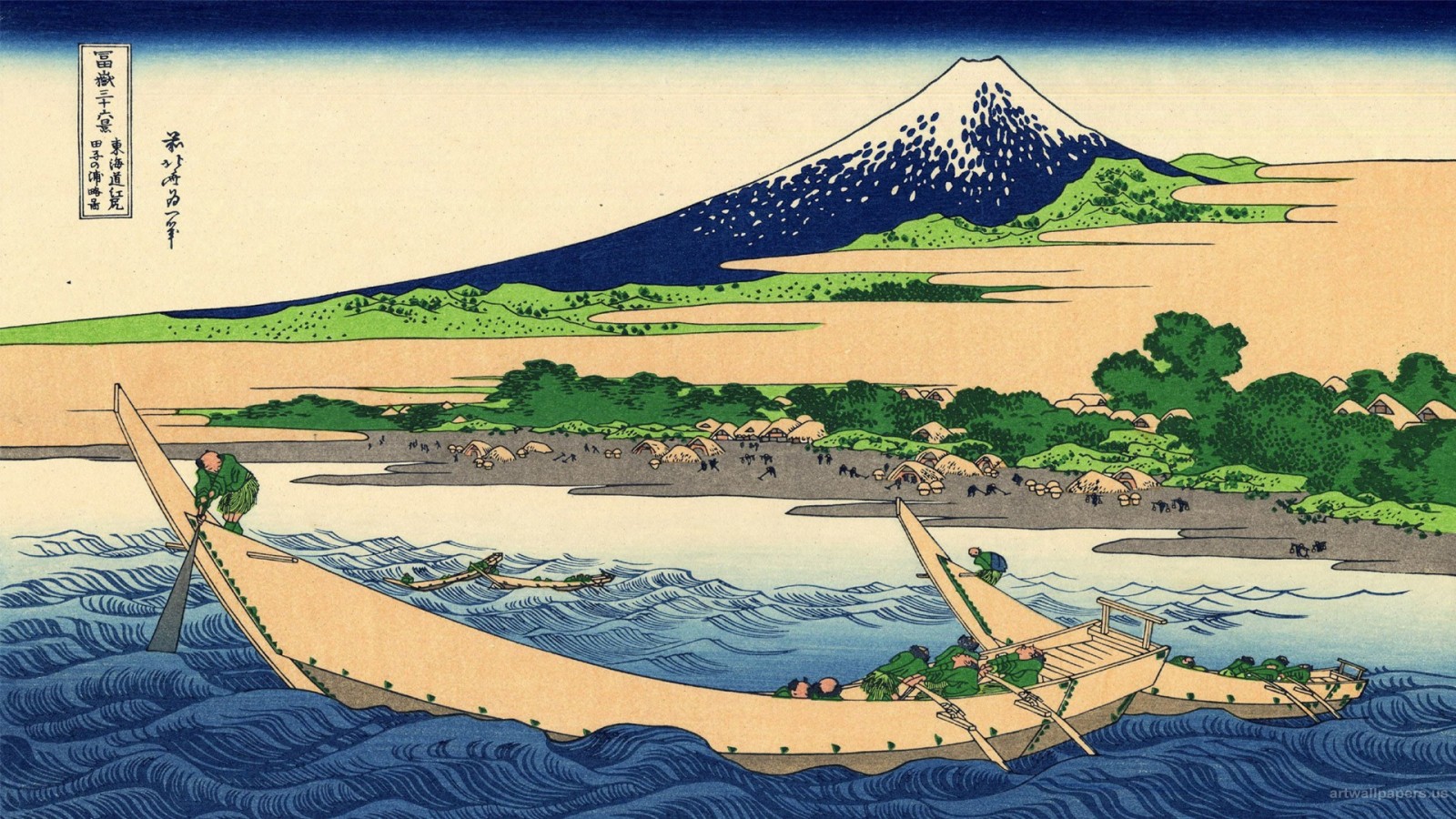 Hokusai HD wallpaper, Background