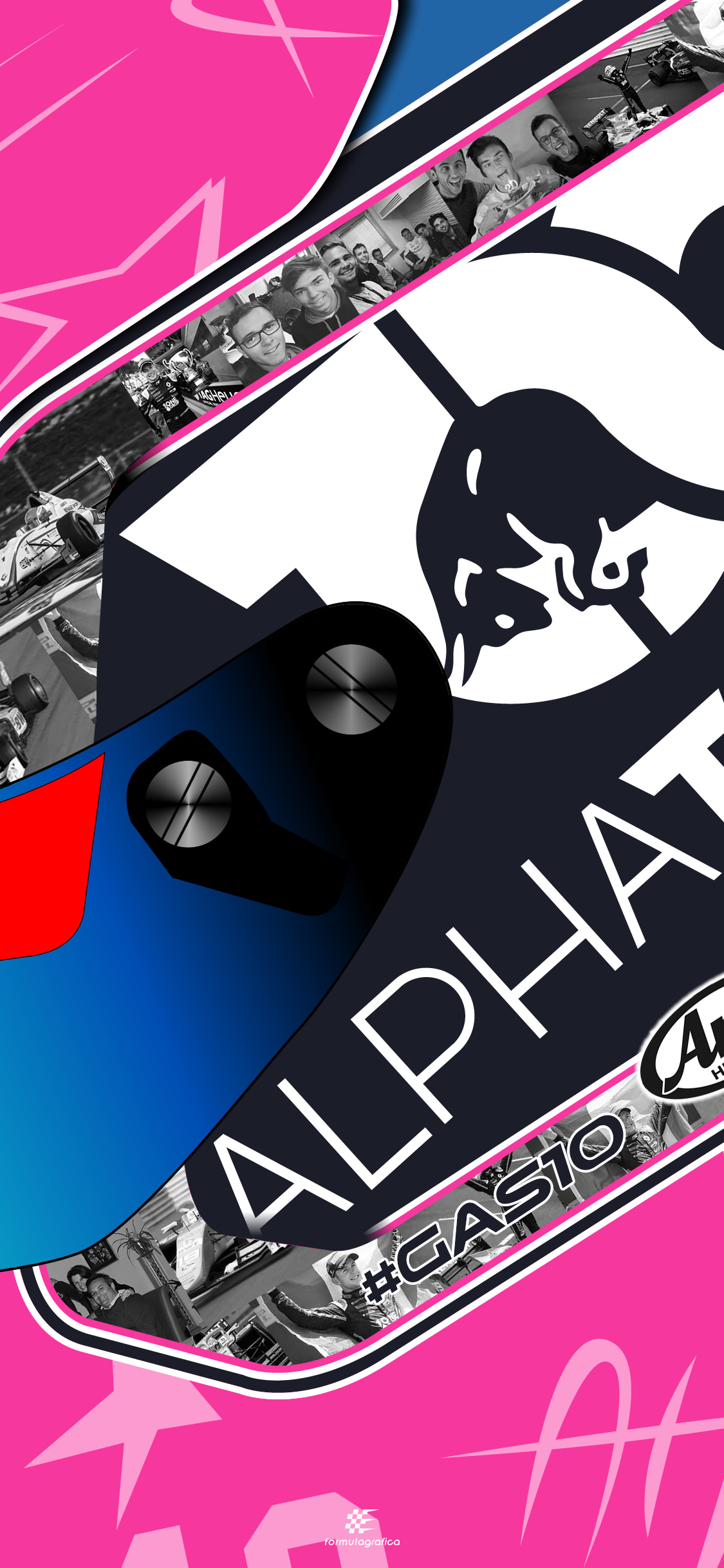 Gasly helmet wallpaper