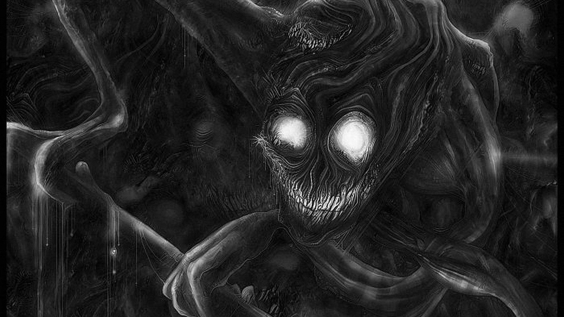 Creepy Artistic Face Wallpaper