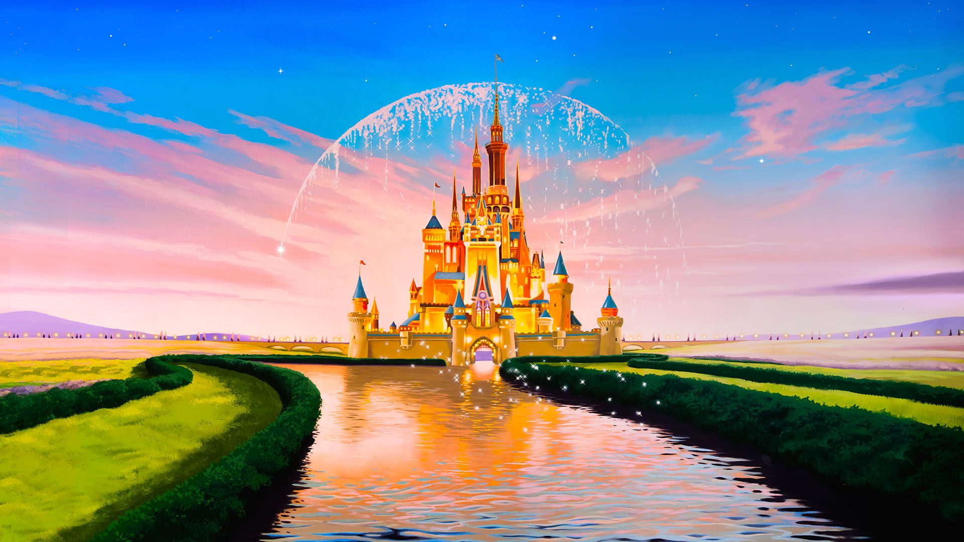 Background Disney Castle Cartoon