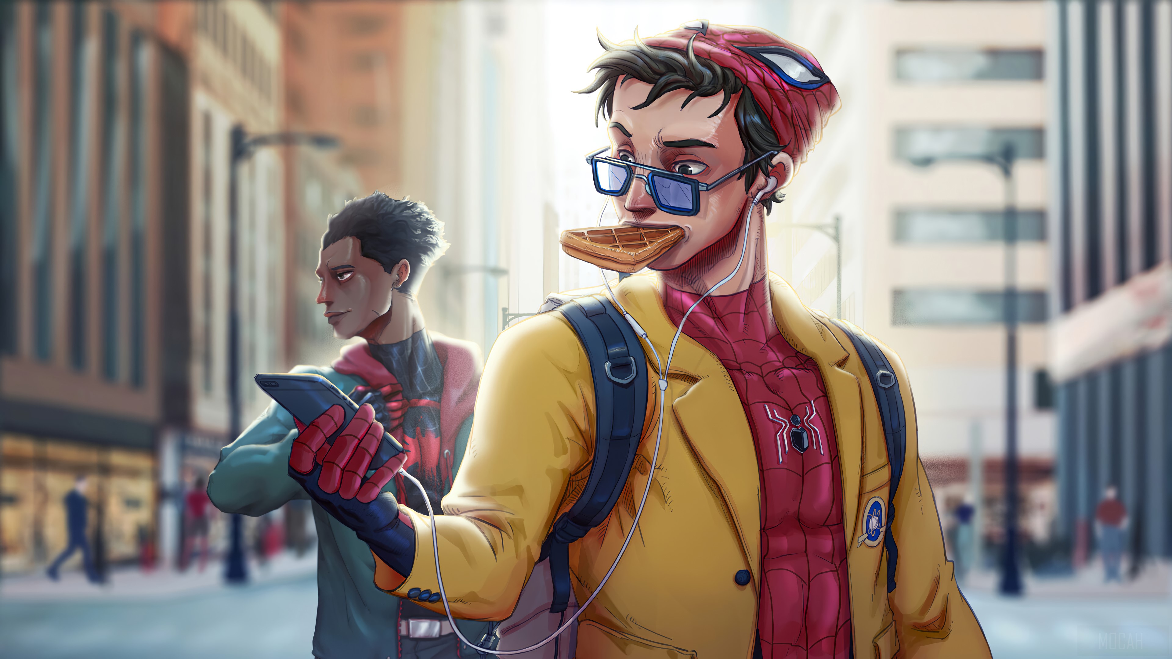 Spider Man, Marvel Comics, Superhero, Comics, Comic, Superheroes, Peter Parker, Miles Morales 4k Wallpaper. Mocah HD Wallpaper