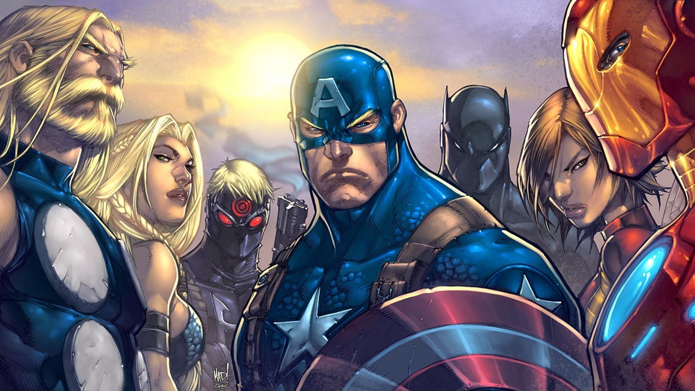 Comics Thor Captain America Marvel Ultimates Avengers America HD Wallpaper Comics
