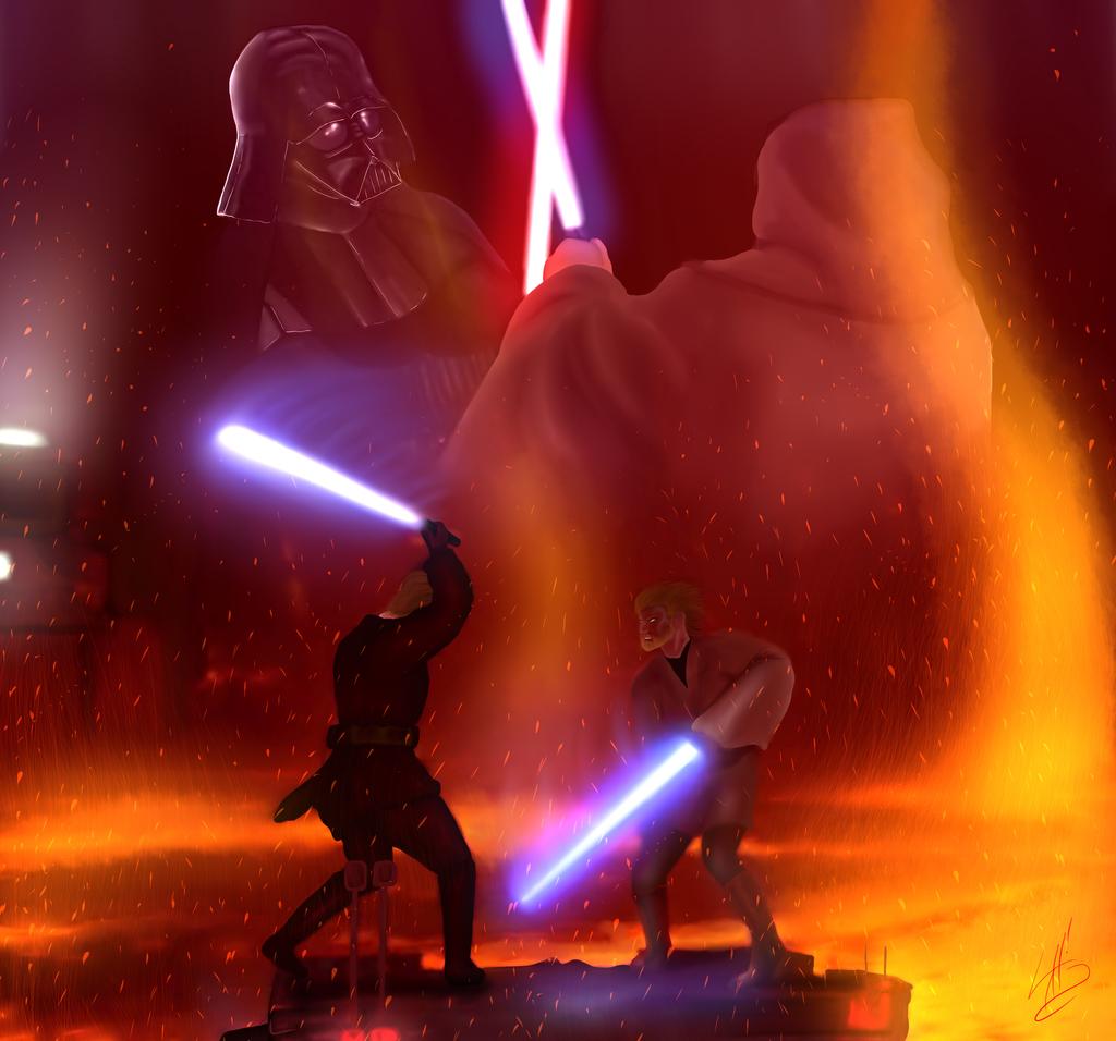 Anakin Vs Obi Wan Wallpaper