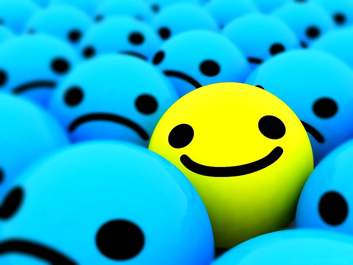 Smiley, Emoticon, Blue wallpaper. TOP Free Download image