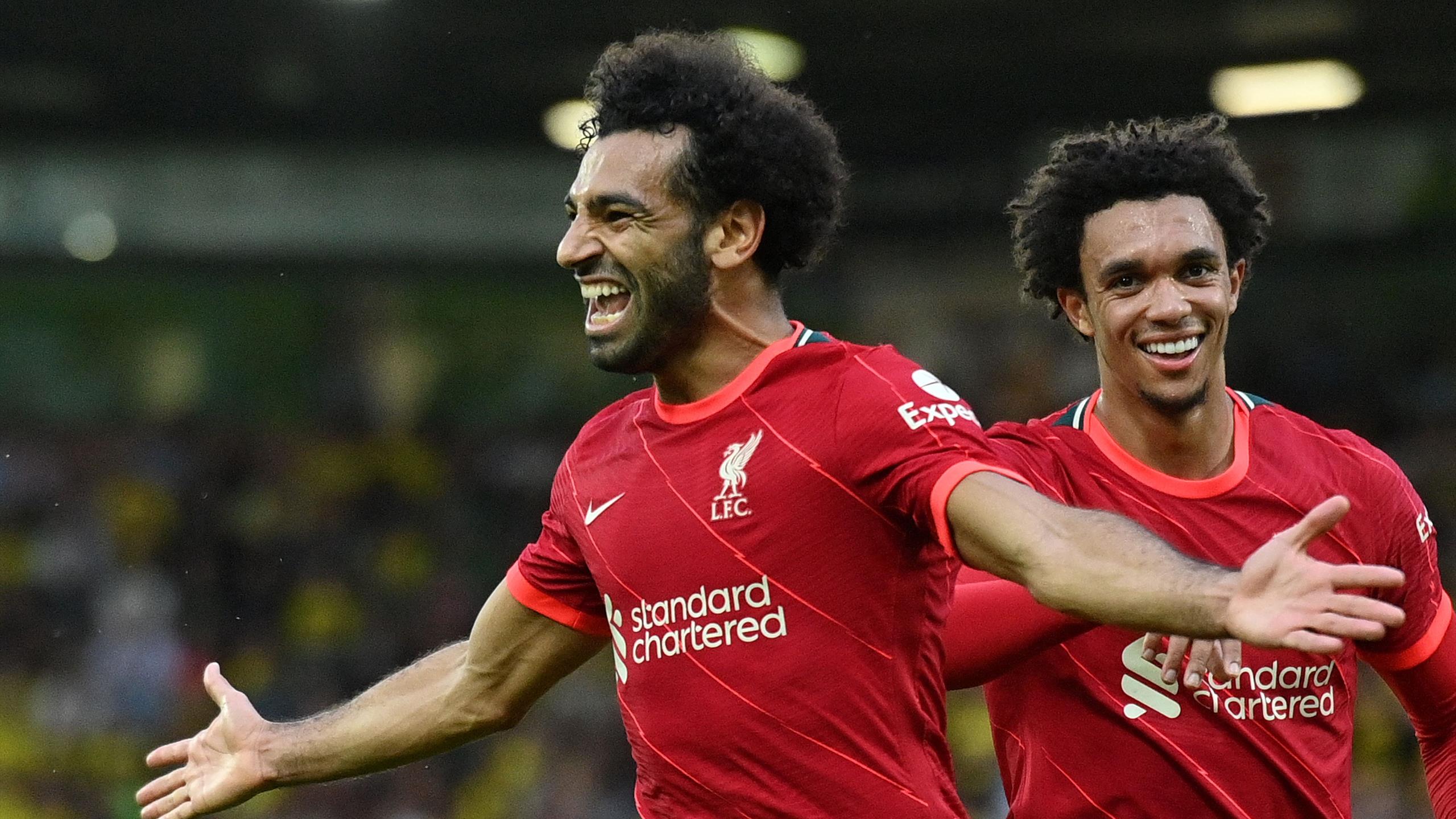 Premier League news Salah stars as Liverpool thump three past Norwich City in opener
