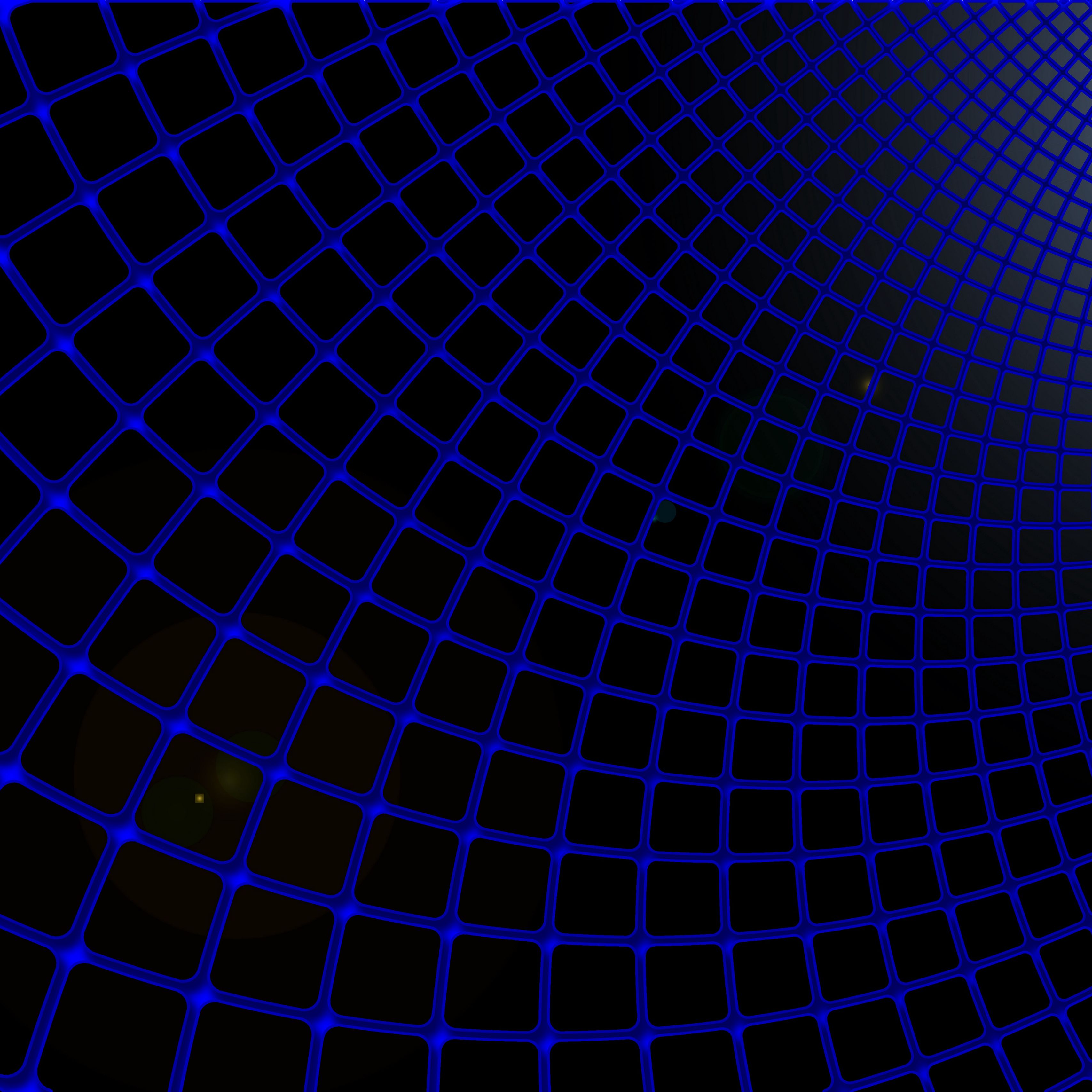 Download wallpaper 3415x3415 grid, blue, black, futuristic ipad pro 12.9 retina for parallax HD background