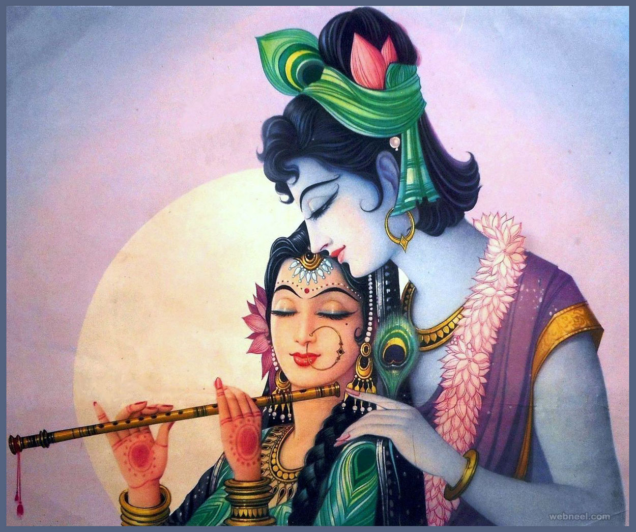 Beautiful Radha Krishna Paintings from top Indian artists