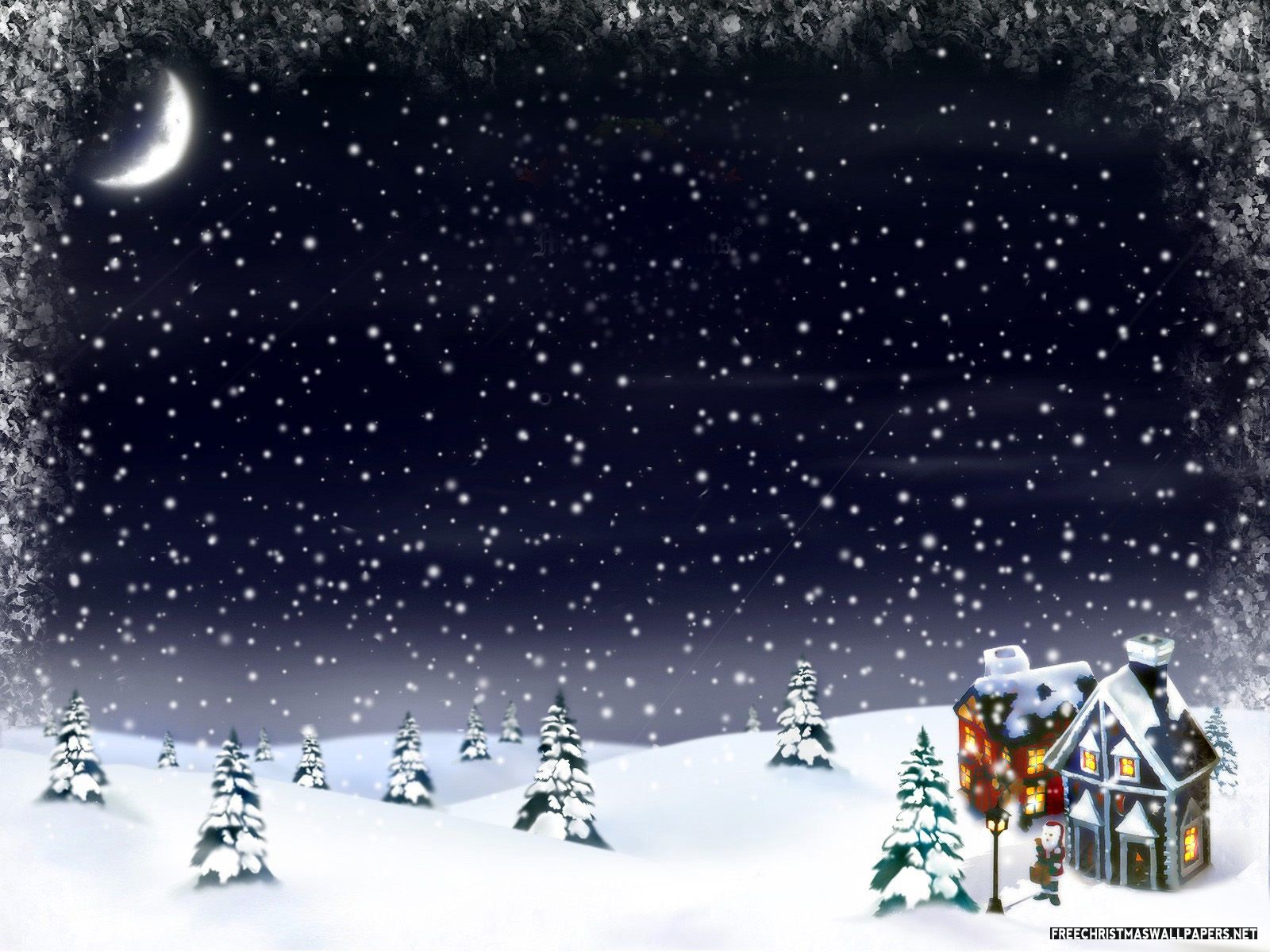 Amazing Christmas Night. Christmas landscape, Christmas desktop wallpaper, Christmas desktop