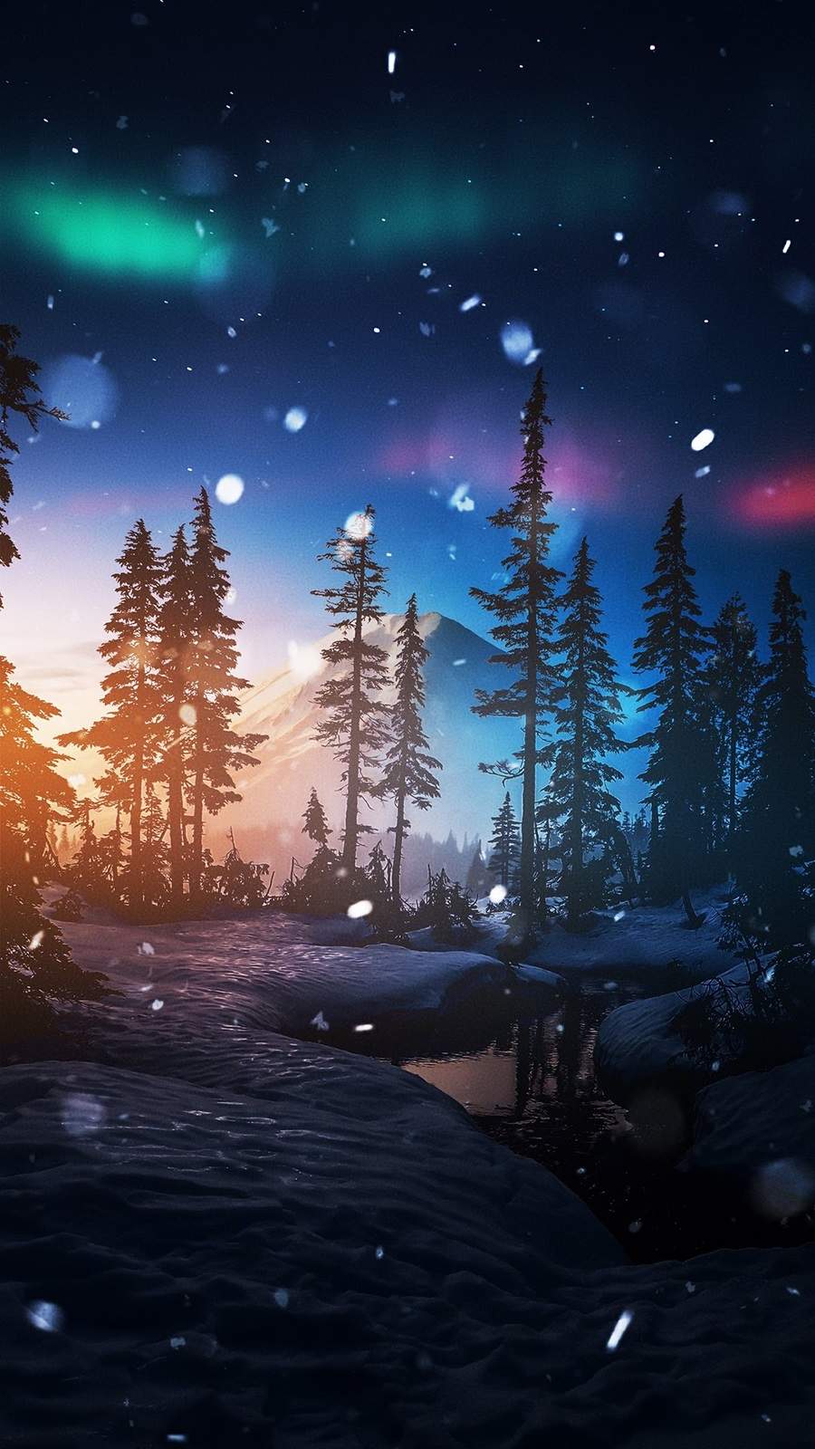 Winter Night IPhone Wallpaper Wallpaper, iPhone Wallpaper