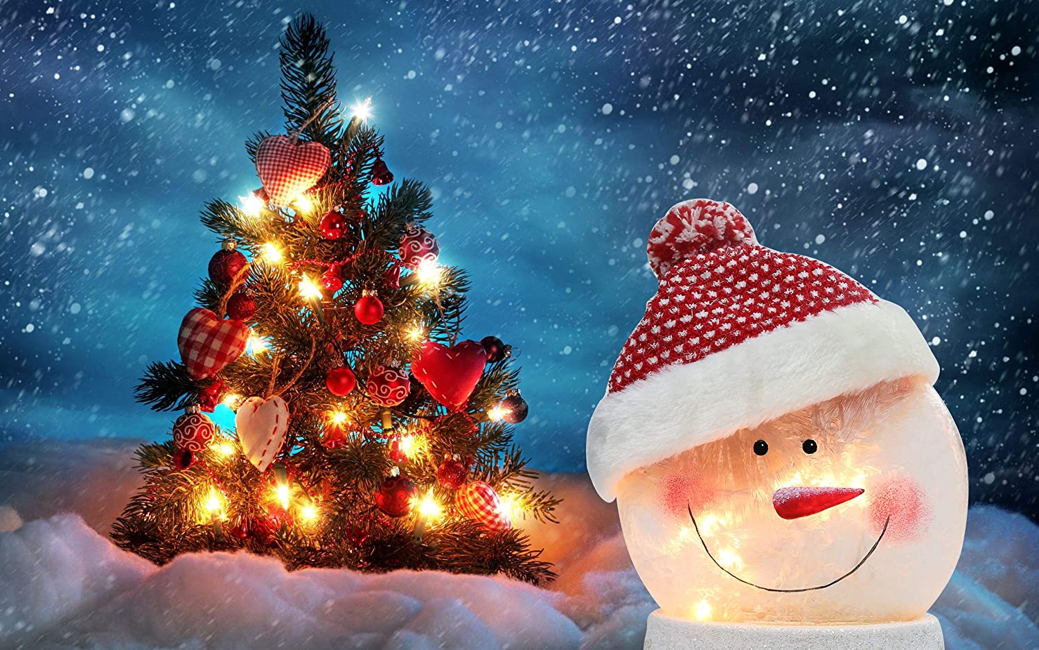 Ornaments Details about AG_ Clear Santa Snowman LED Luminous Night Light Hanging Pendant Xmas Decoration Home & Garden