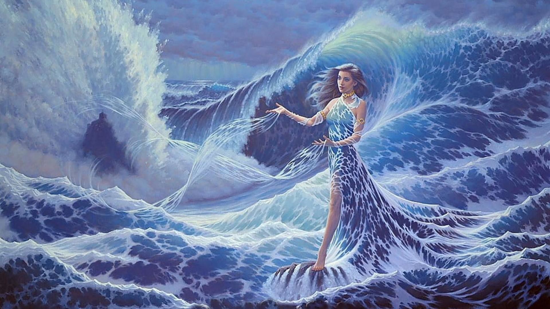 Mermaid Wallpaper 4K Beautiful Girl Paint Vivid 4240