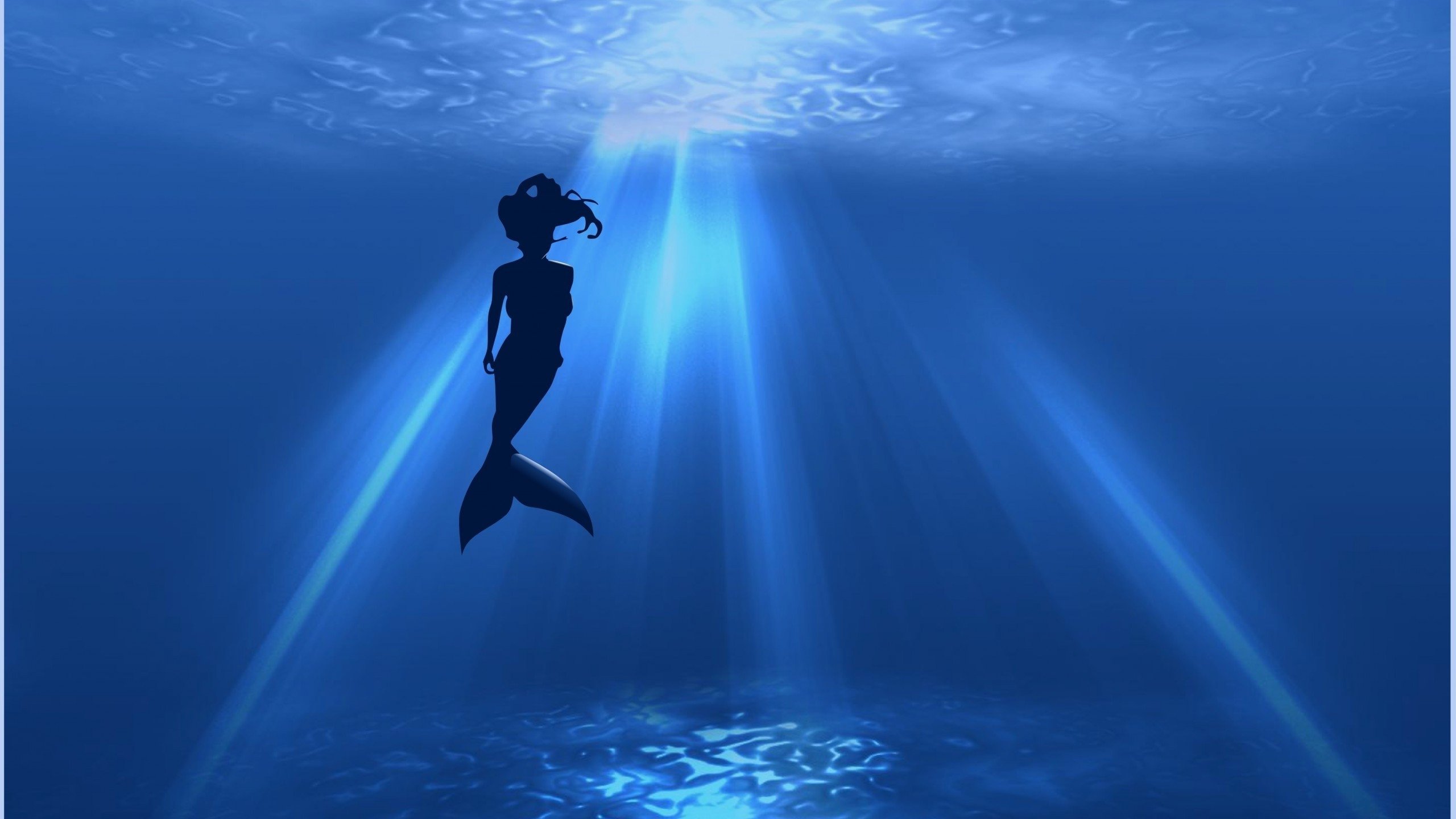 Mermaid Silhouette HD wallpaper