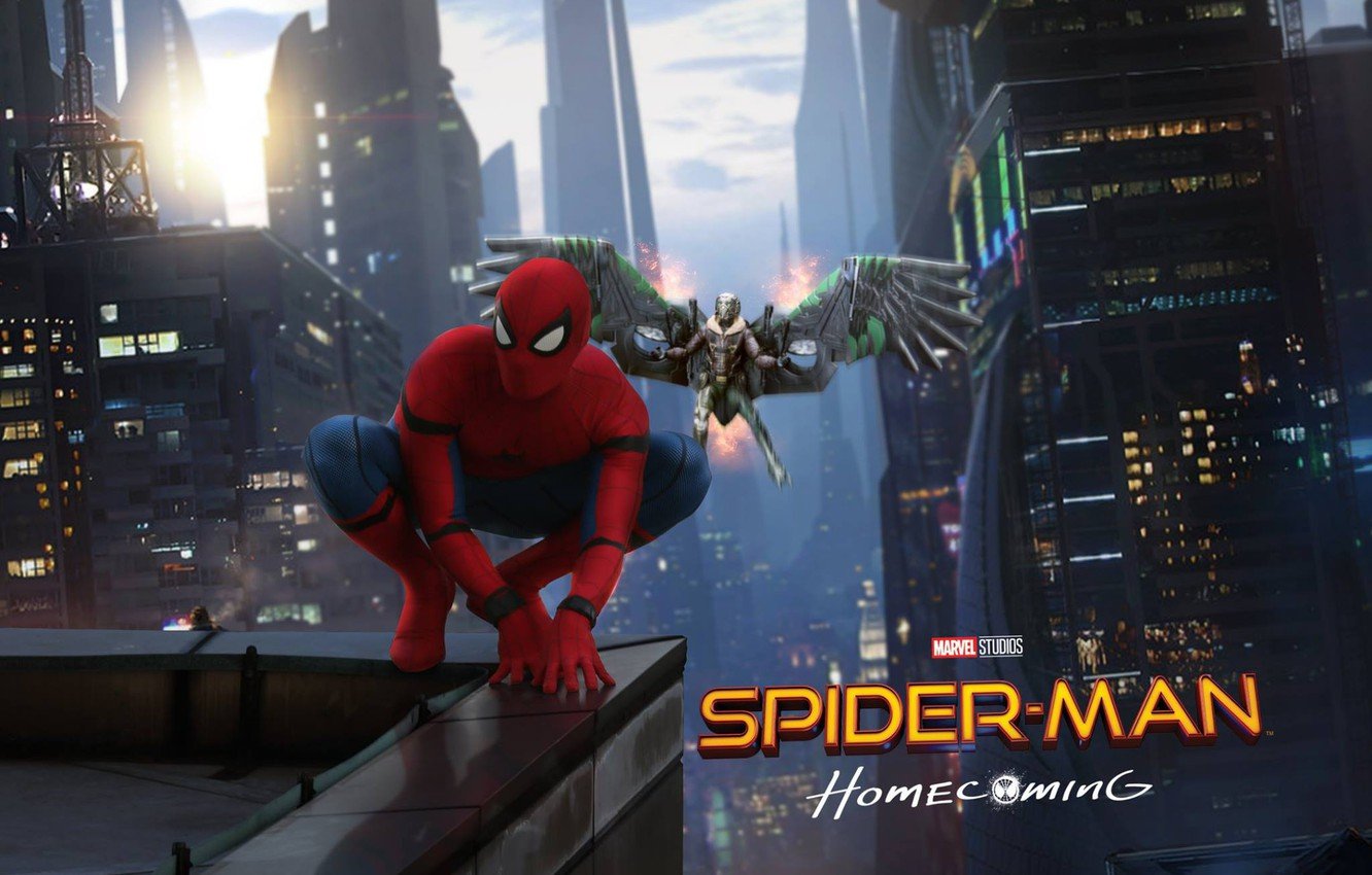 Wallpaper new york, spider man, peter parker, vulture, tom holland, spider man: homecoming image for desktop, section фильмы