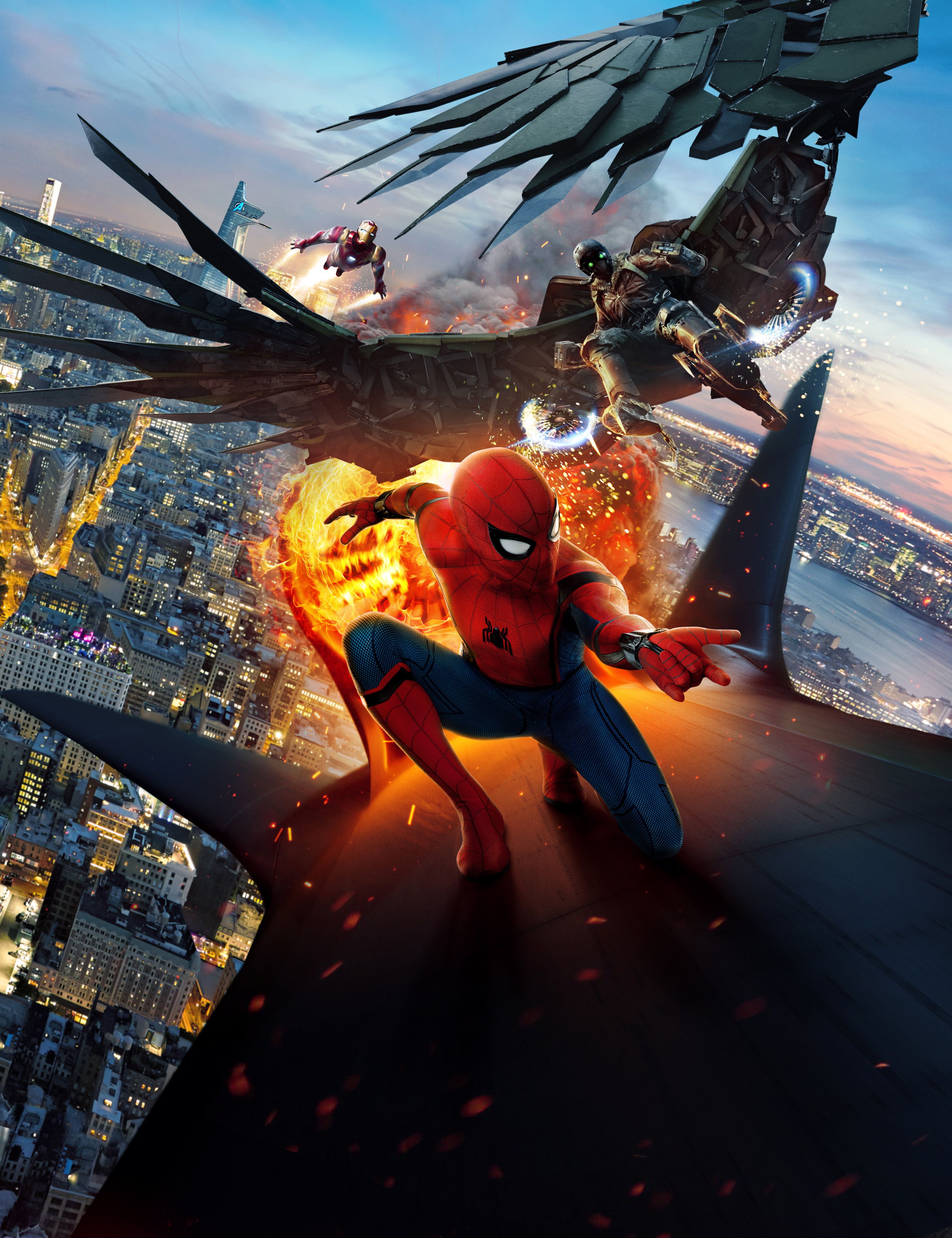 4K Spider Man: Homecoming Iron Man #Vulture K #wallpaper #hdwallpaper #desktop. Spider Man Wallpaper, Spiderman Image, Spiderman