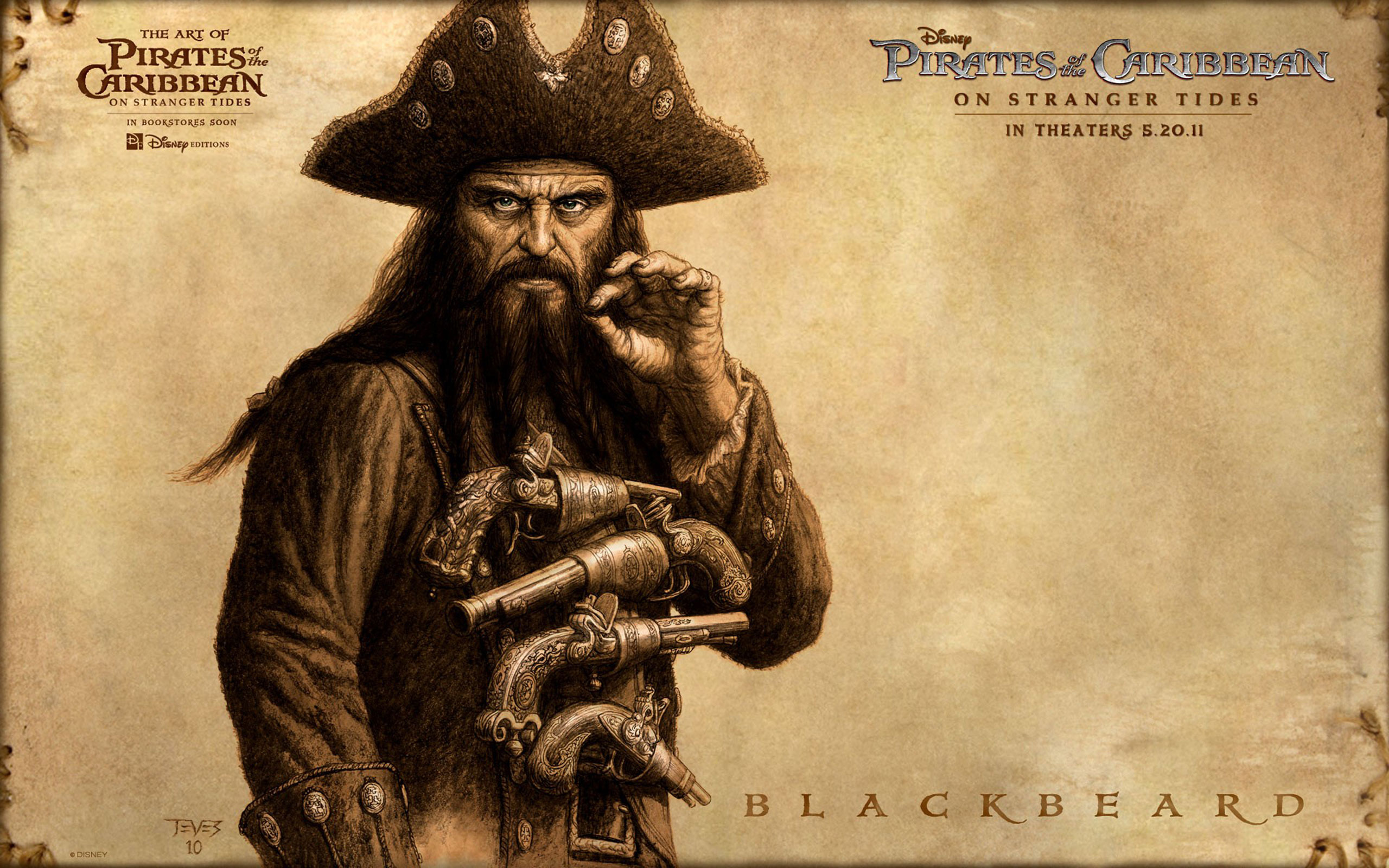 2560x1600 Blackbeard (Pirates of the Caribbean) computer background. Mocah HD Wallpaper