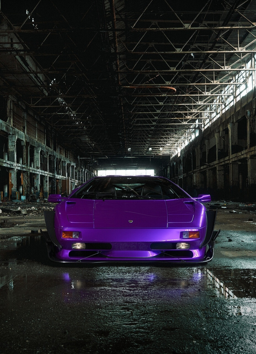 Download purple car, sportcar, lamborghini diablo 840x1160 wallpaper, iphone 4, iphone 4s, ipod touch, 840x1160 hd image, background, 23551