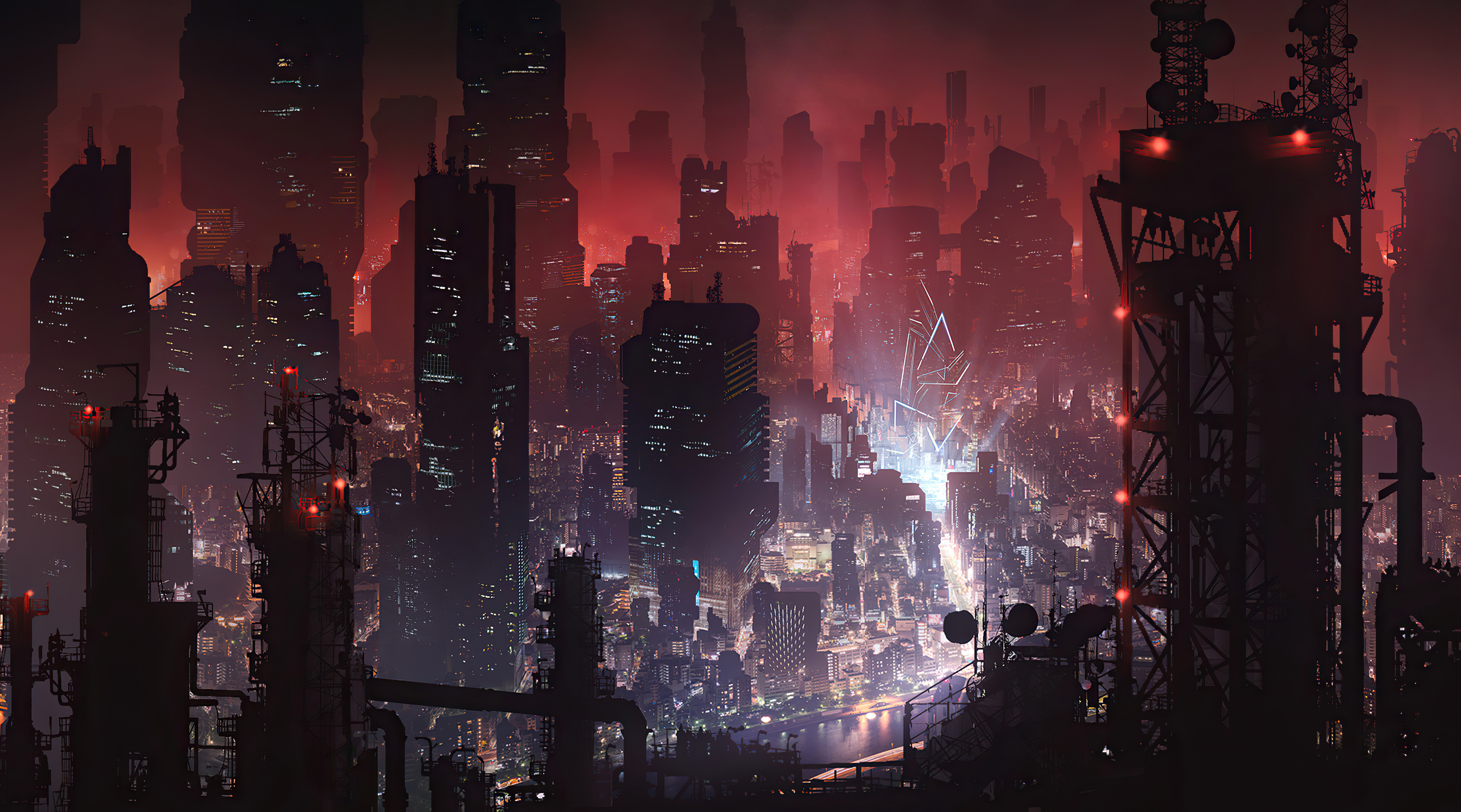Cyberpunk city wallpaper in high definition