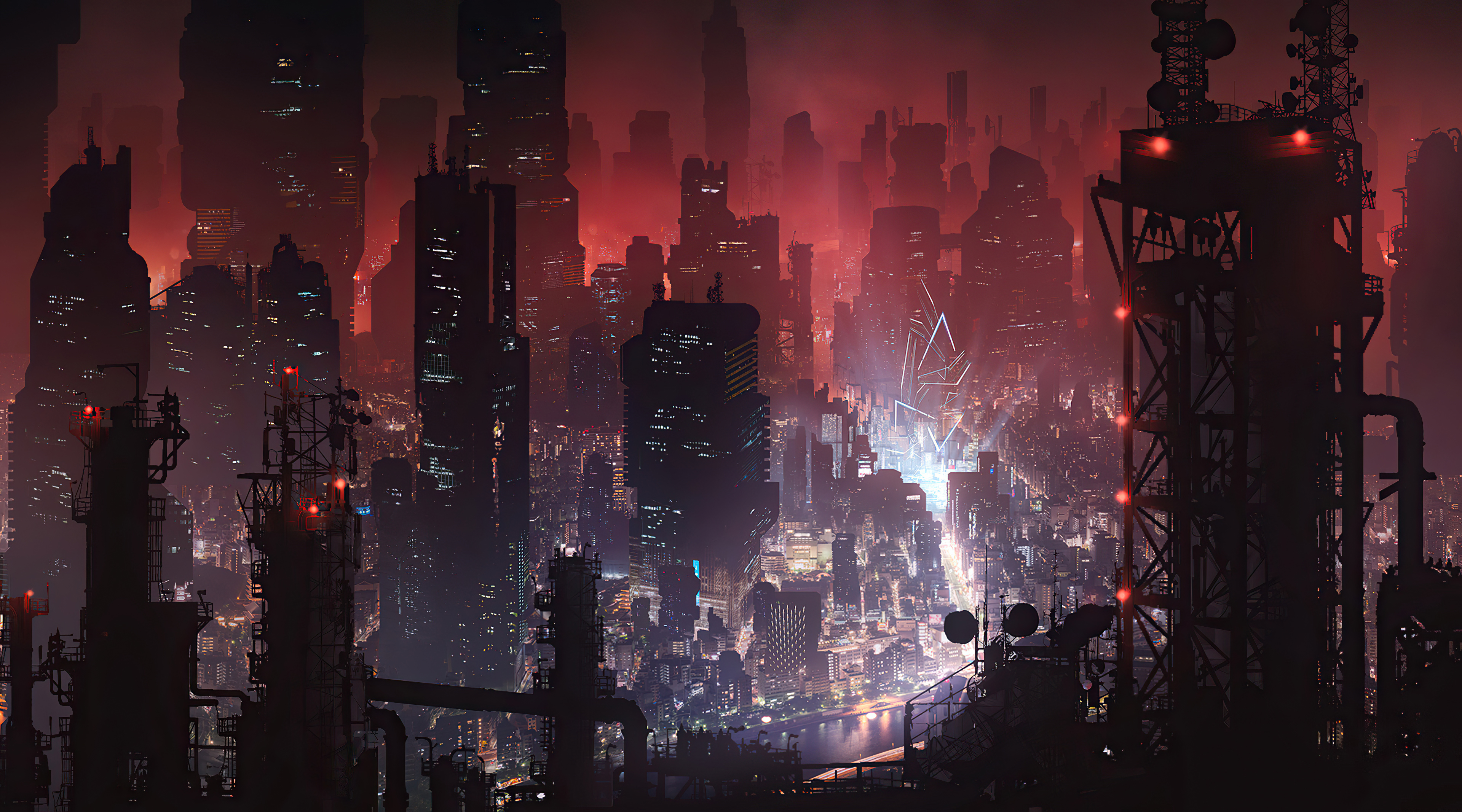 Ninja Cyberpunk Night City Wallpaper 4K #830h