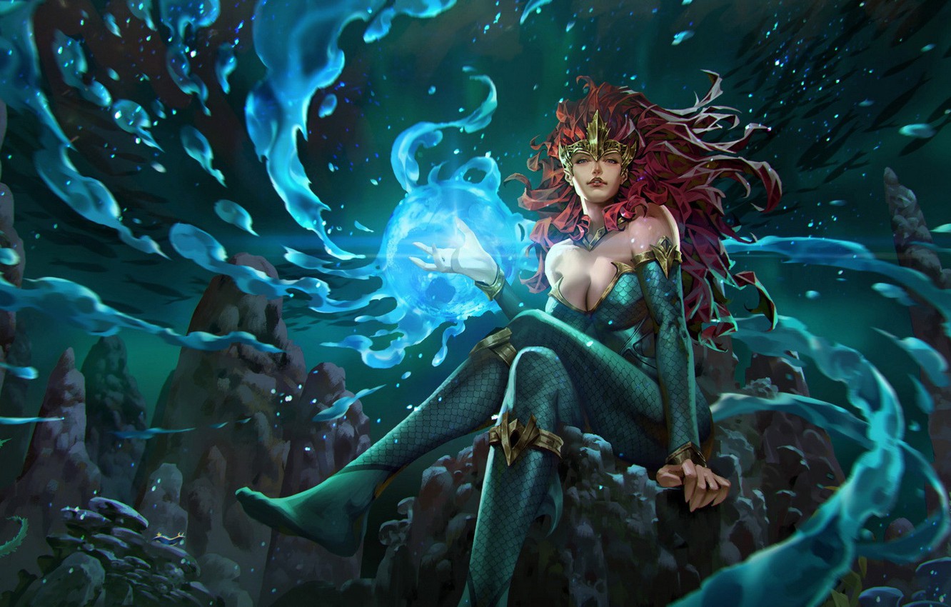 Wallpaper girl, under water, Legend of the Cryptids image for desktop, section игры