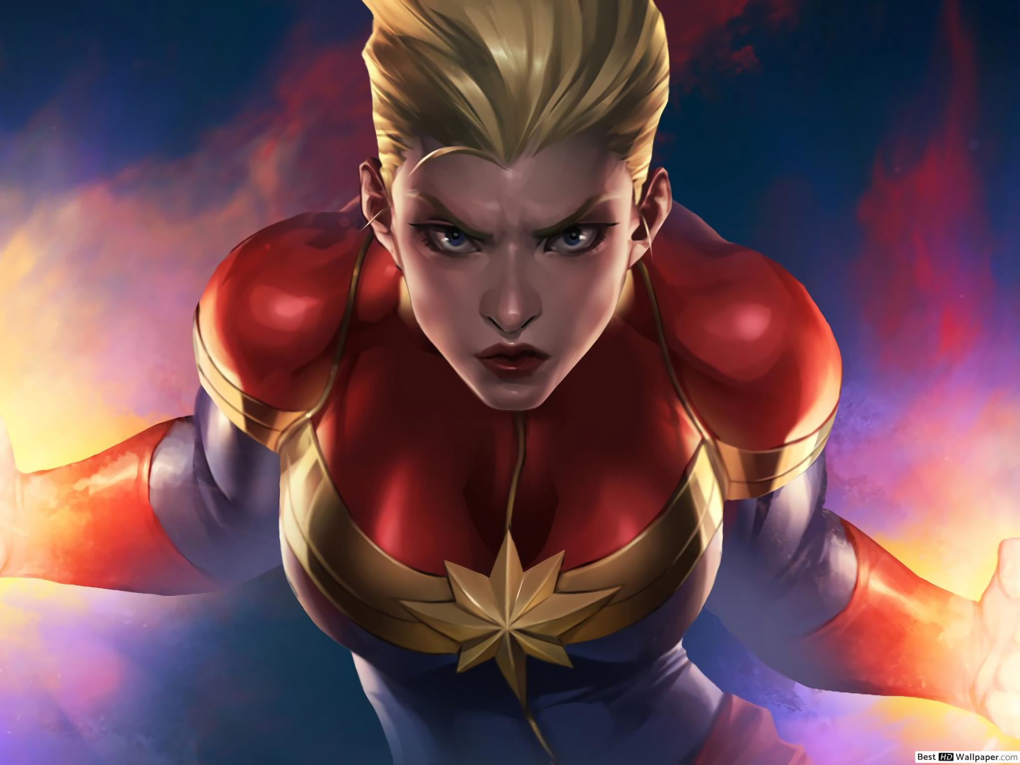 Captain Marvel Comics HD wallpaper download