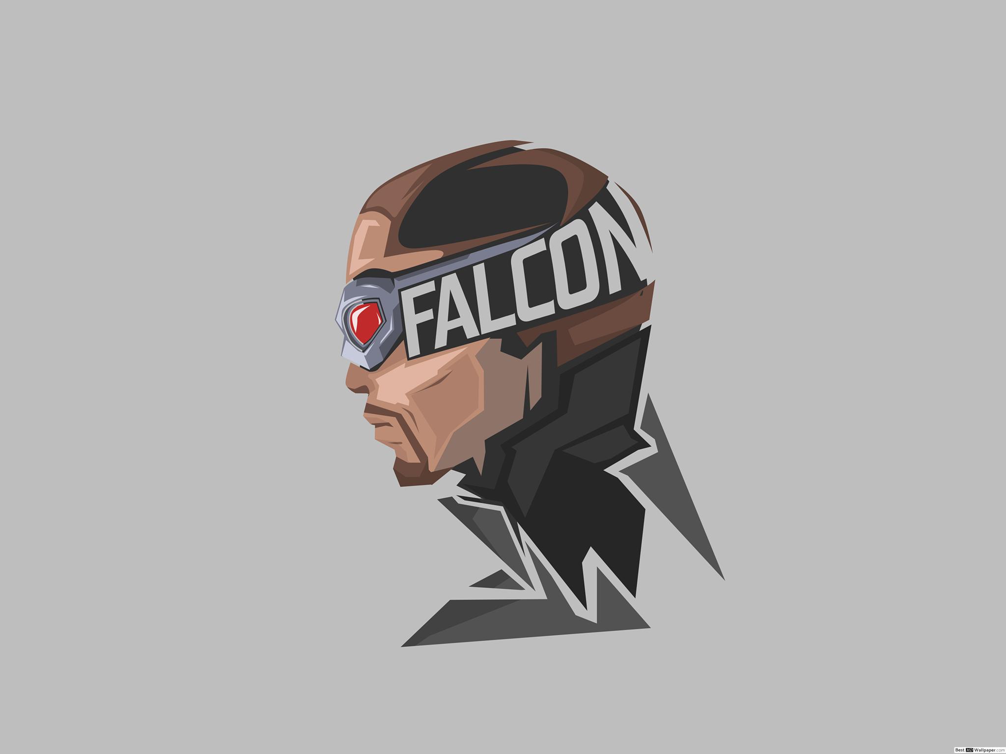 Falcon Minimalist Wallpaper from Marvel Comics HD wallpaper download