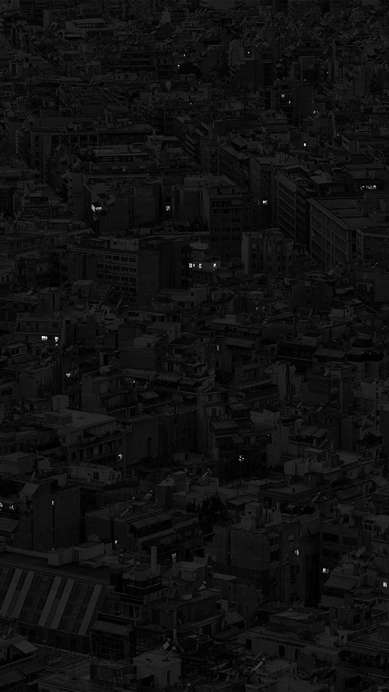 iPhone X wallpaper. night city dark art illustration bw