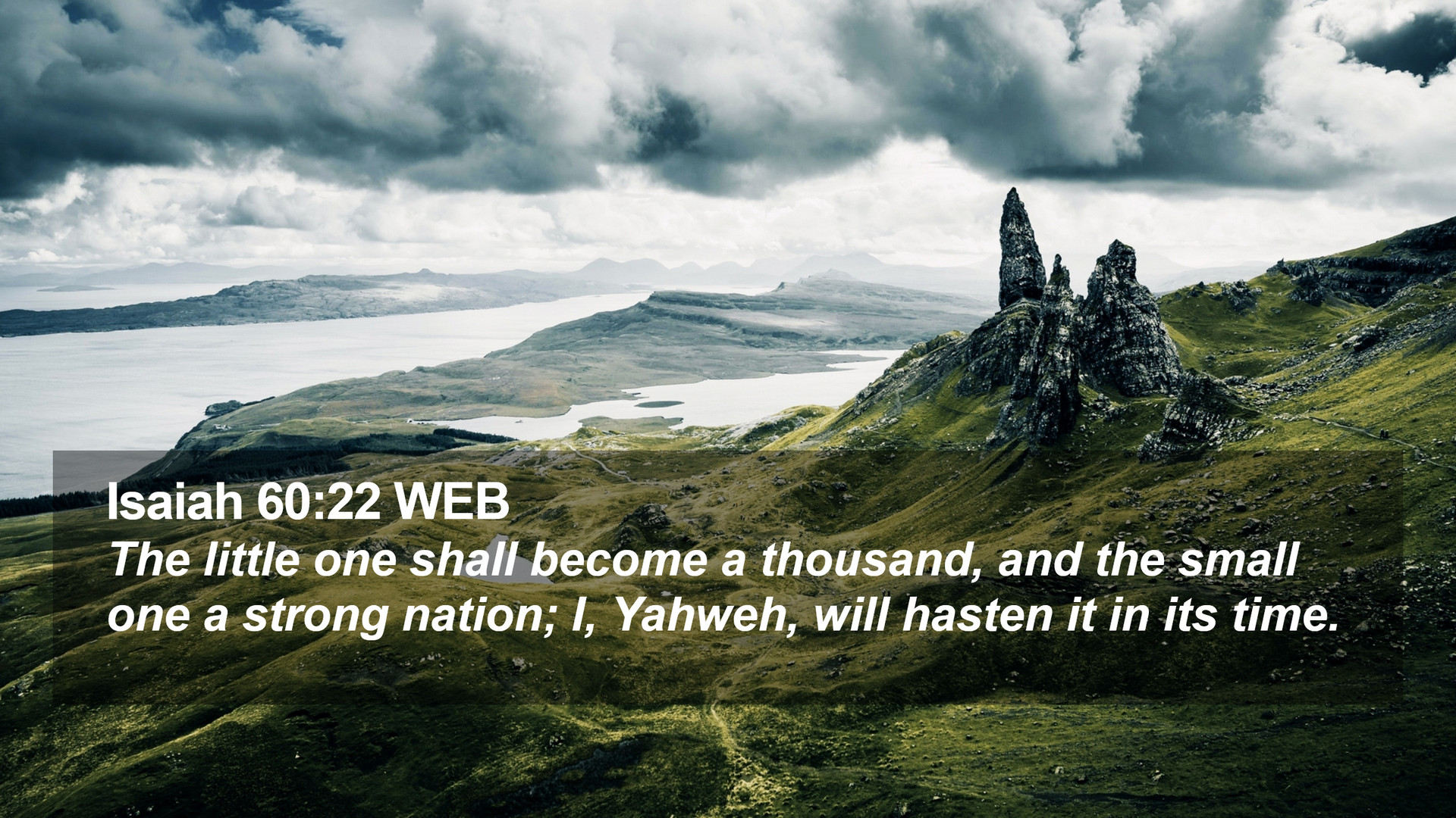 Isaiah 60:22 WEB Desktop Wallpaper little one shall become a thousand