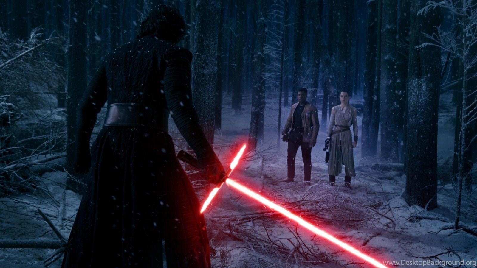 Wallpaper HD Star Wars Kylo Ren Lightsaber Finn Rey HD Wallpaper. Desktop Background