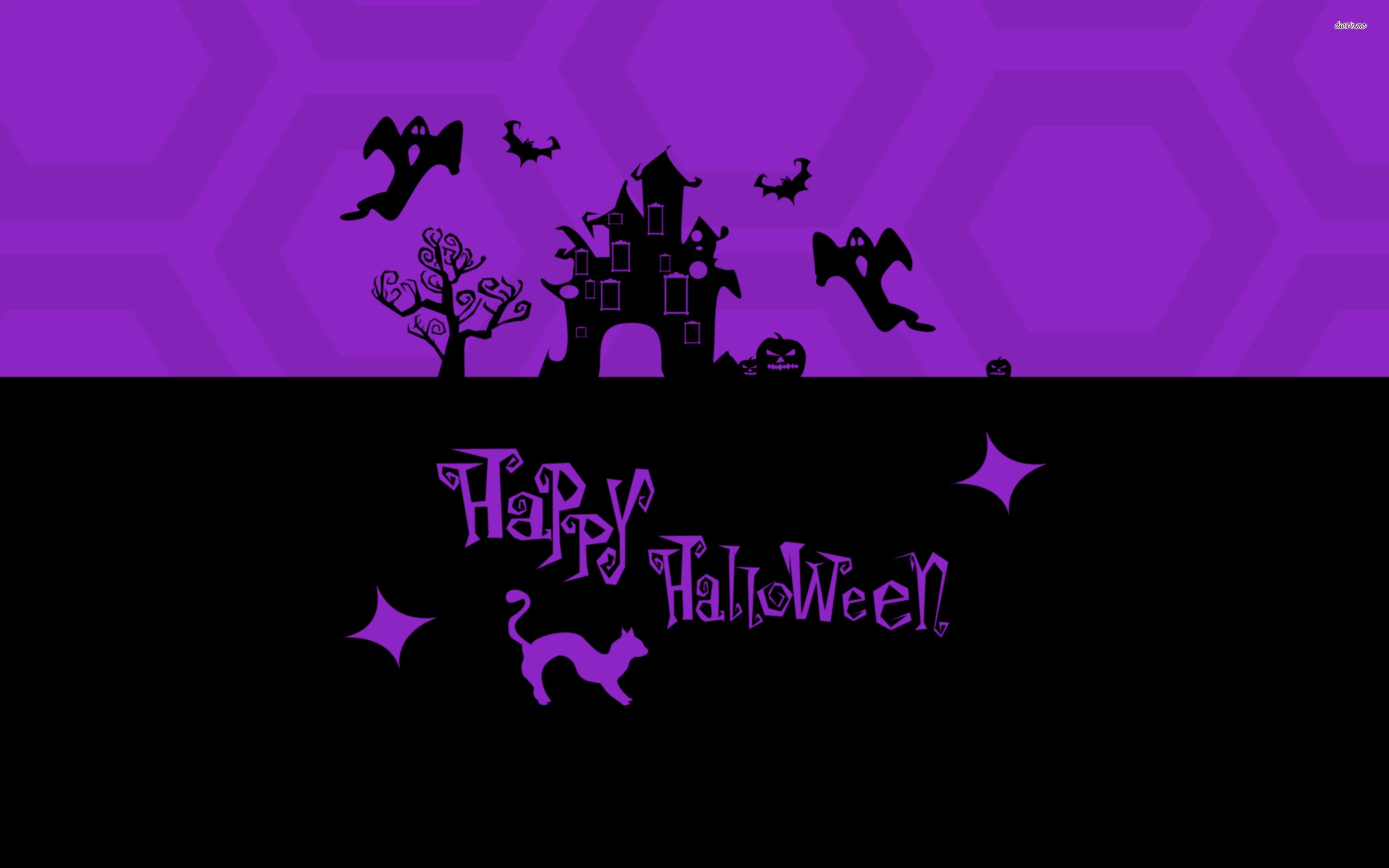 Free Download Purple Halloween Wallpaper HD for Desktop