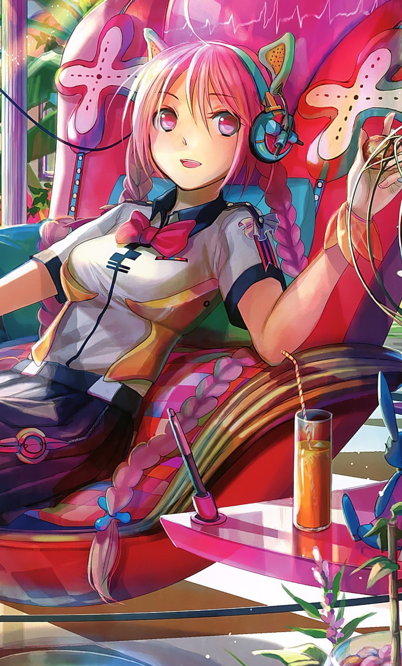 Colorful Anime Girl Wallpaper