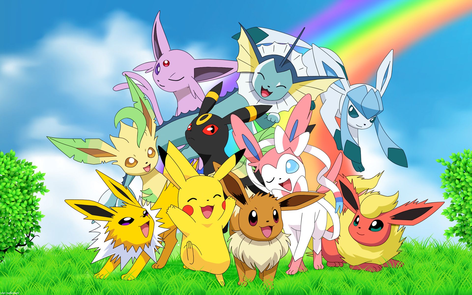 Eevee evolutions HD Wallpaper