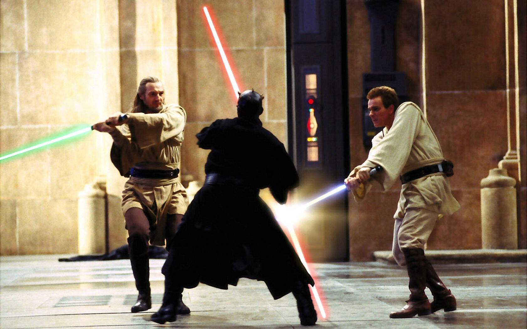 star wars movies darth maul obiwan kenobi star wars the phantom menace 1680x1050 wallpaper High Quality Wallpaper, High Definition Wallpaper