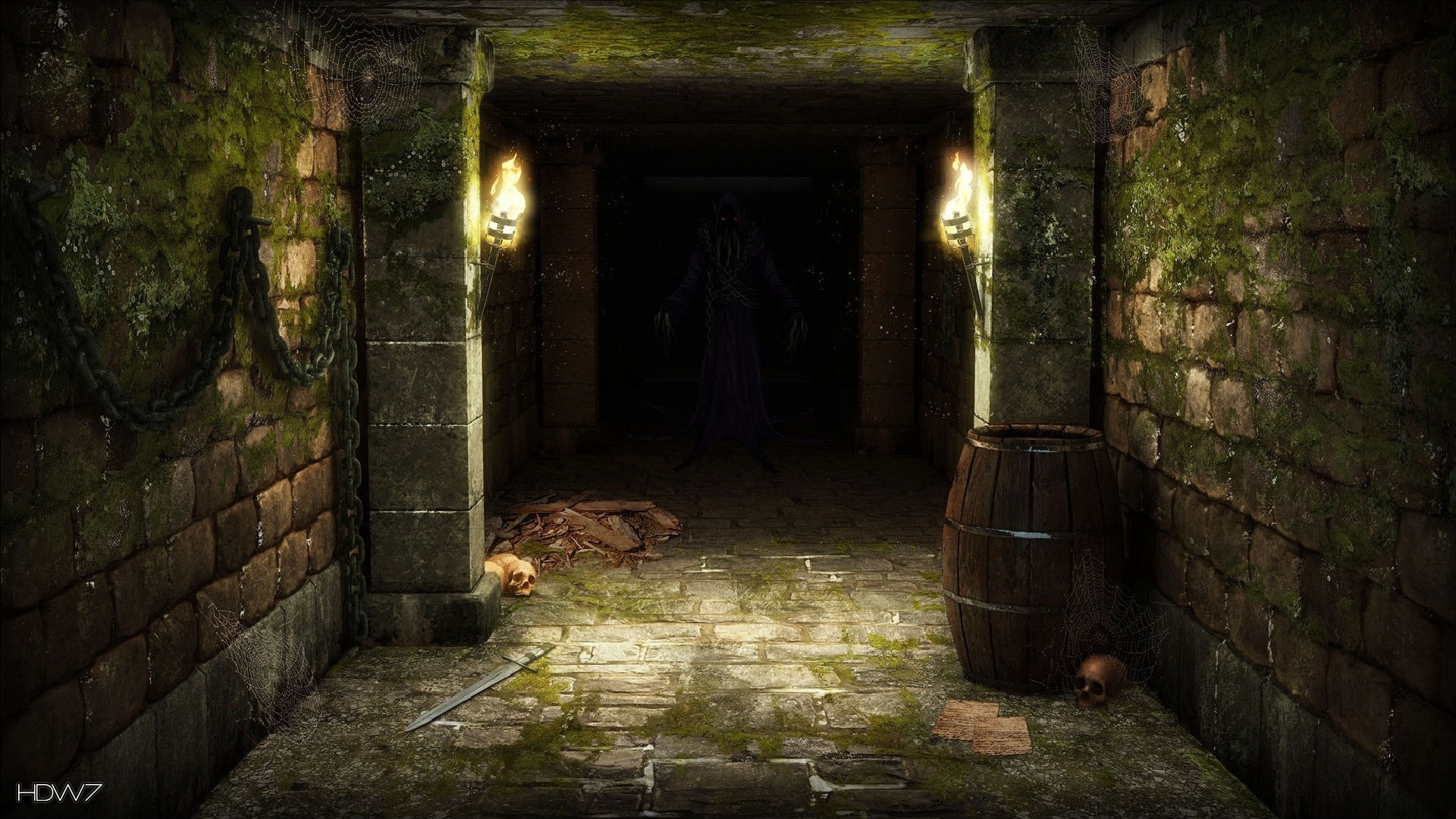 legend of grimrock dungeon demon widescreen HD wallpaper. HD wallpaper gallery